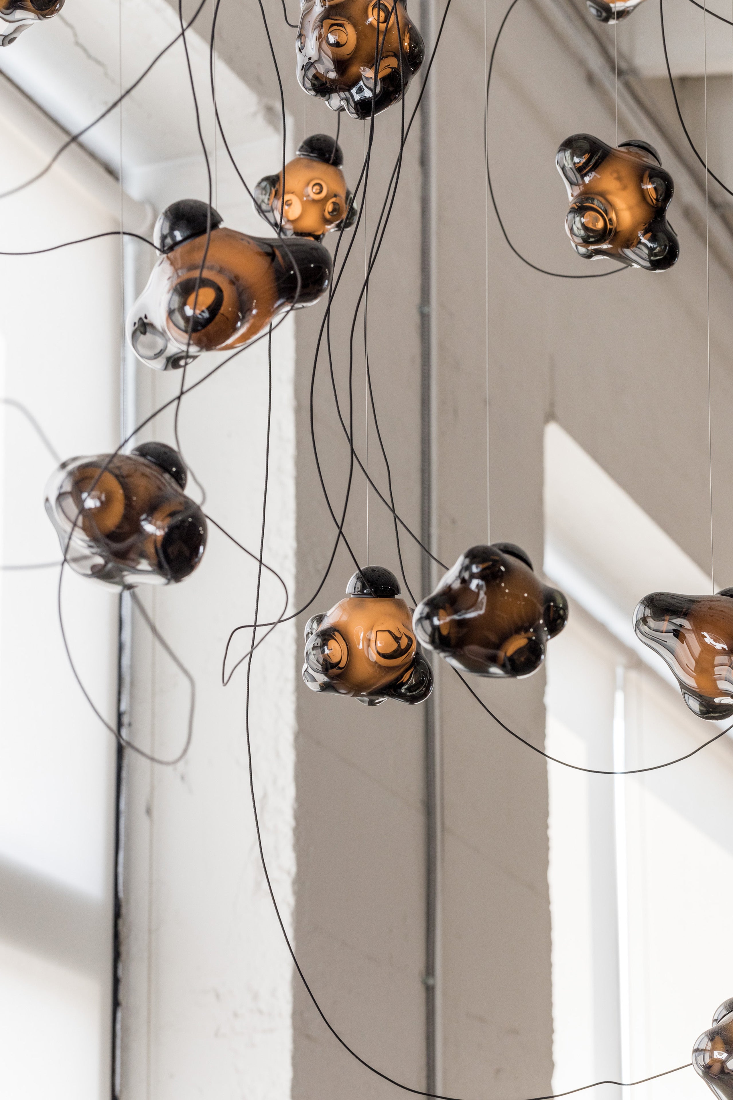 Vasilen Ice Pier Schwarz Glas Pendelleuchte-Letslighting