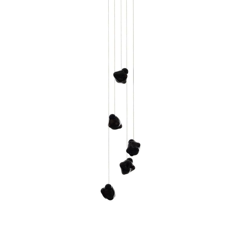 Vasilen Ice Pier Schwarz Glas Pendelleuchte-Letslighting