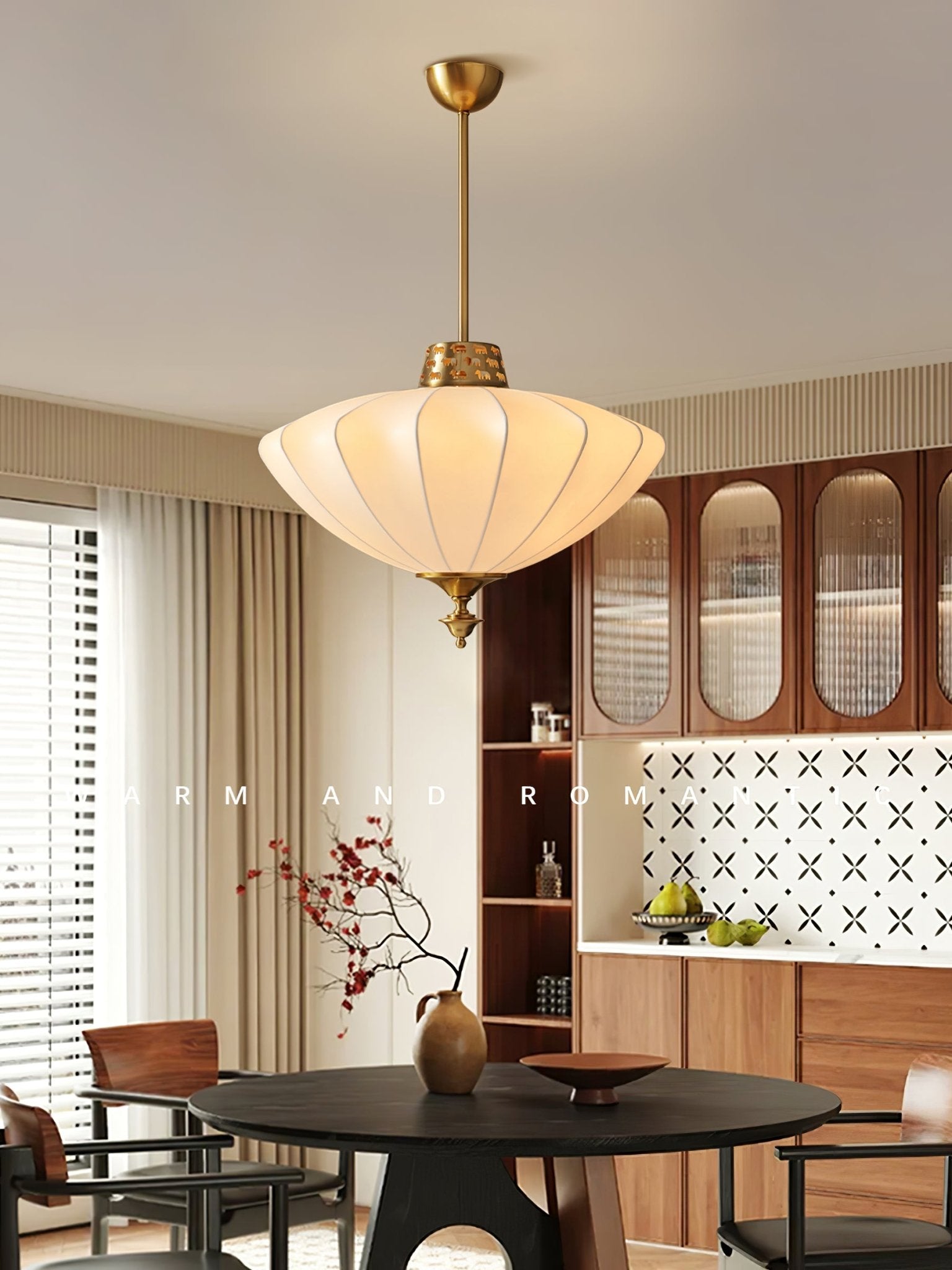 Ortalara Elegance Vintage Bloom Seiden-Pendelleuchte-Letslighting