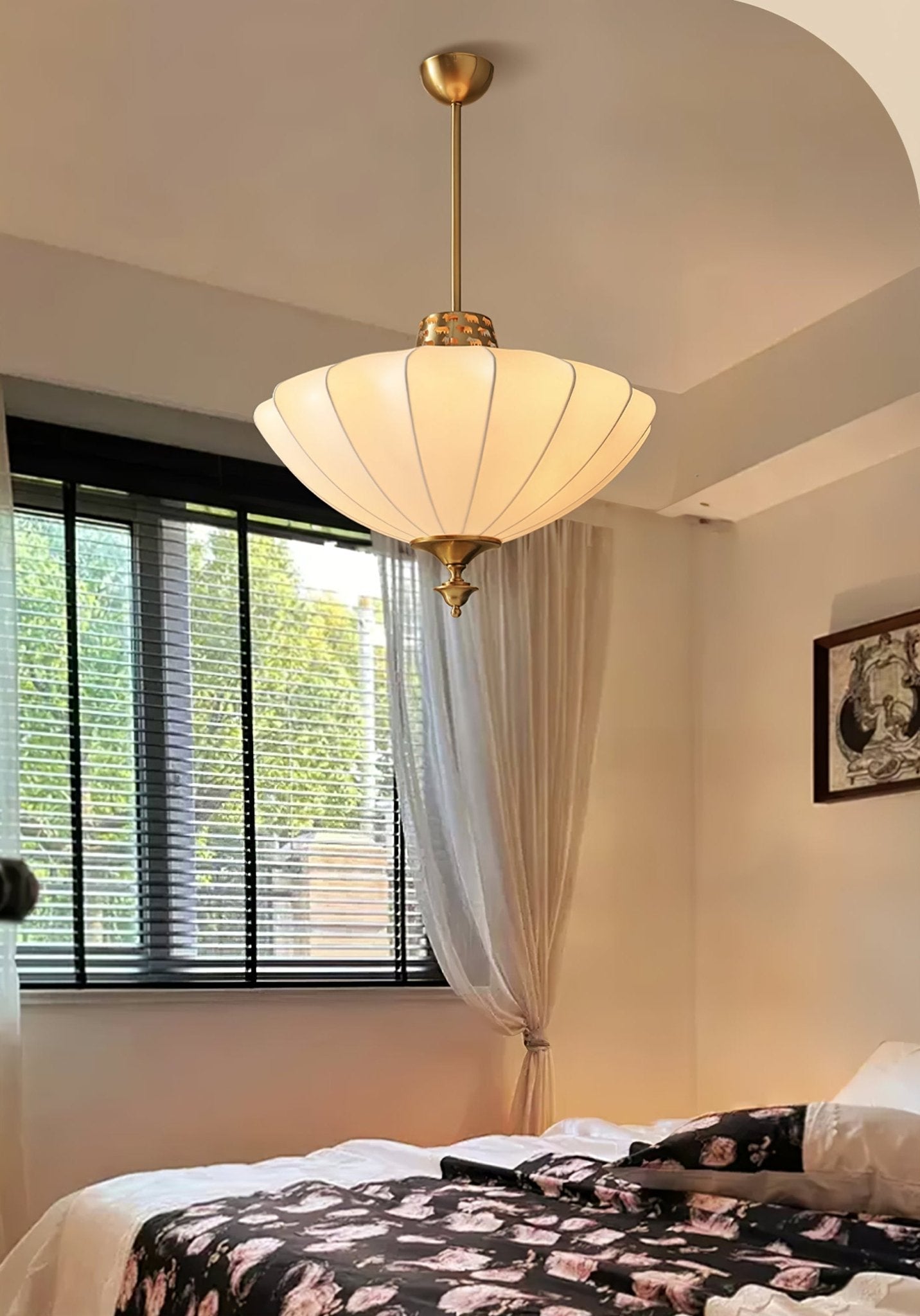 Ortalara Elegance Vintage Bloom Seiden-Pendelleuchte-Letslighting