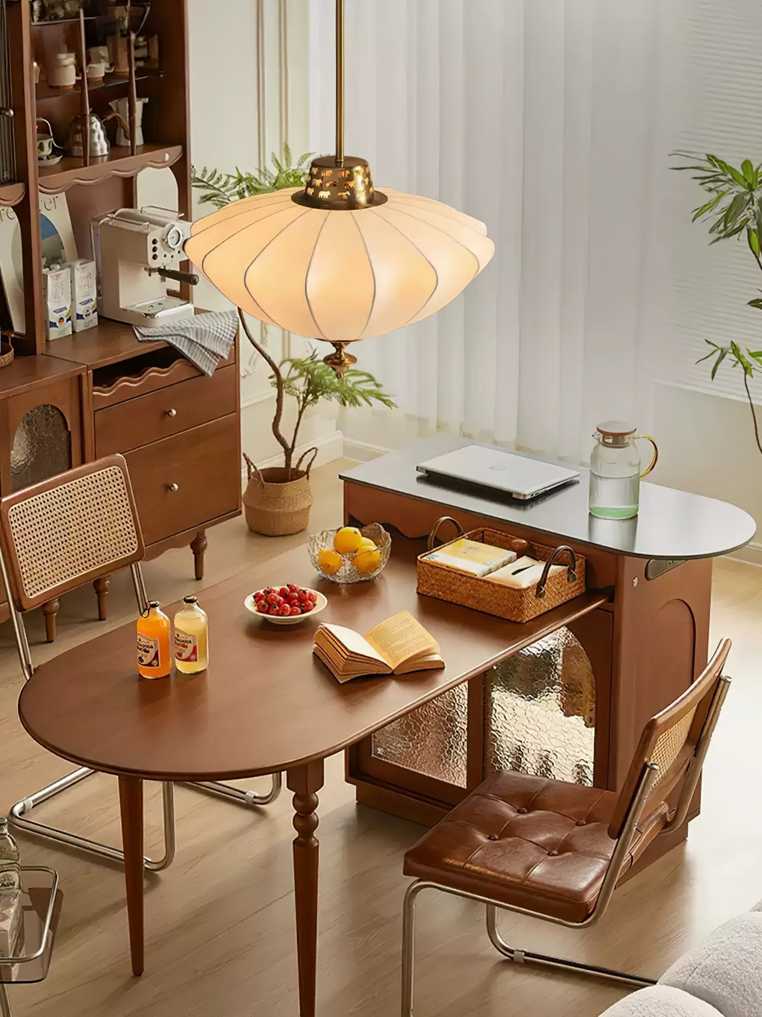Ortalara Elegance Vintage Bloom Seiden-Pendelleuchte-Letslighting