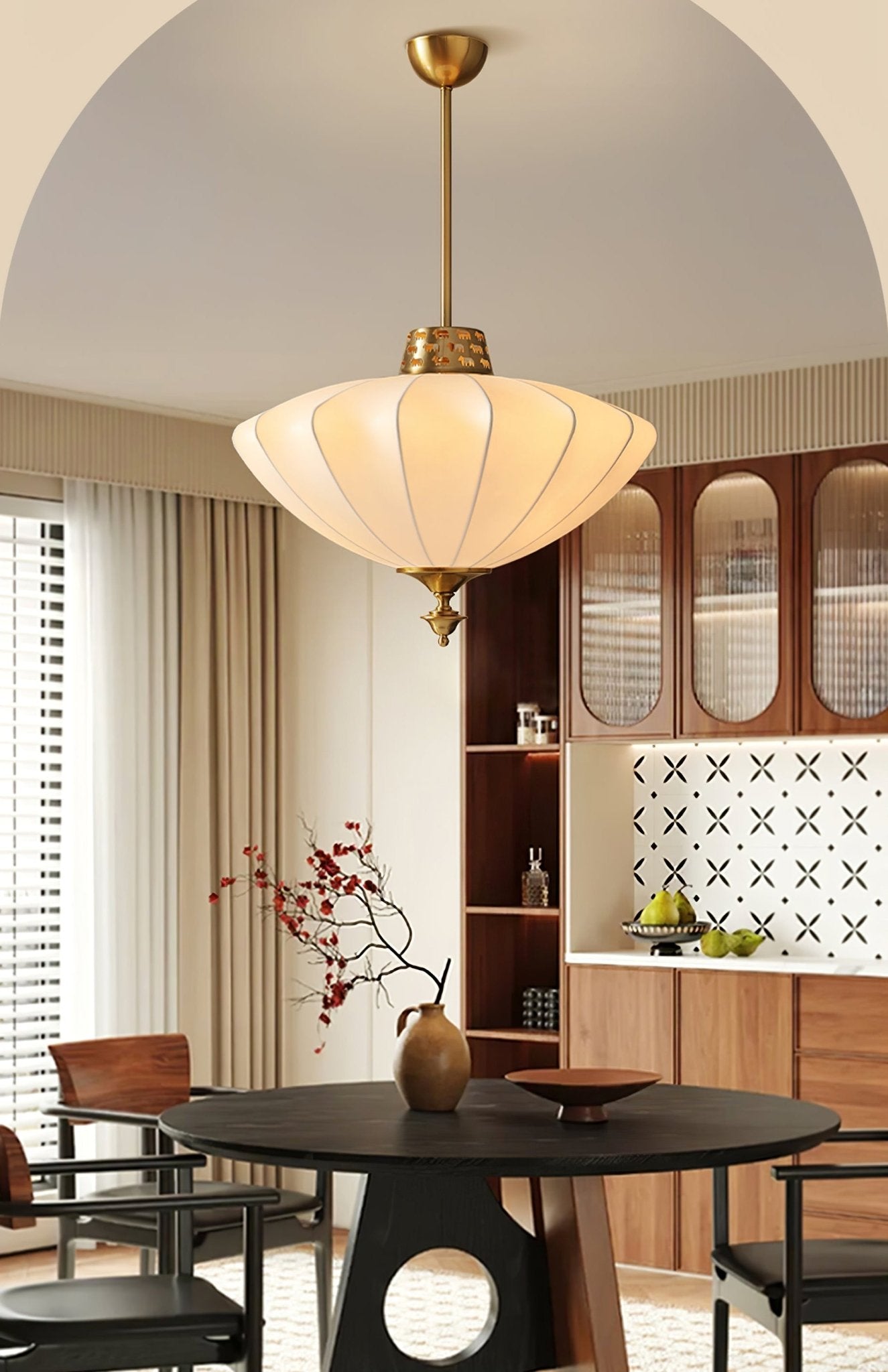 Ortalara Elegance Vintage Bloom Seiden-Pendelleuchte-Letslighting