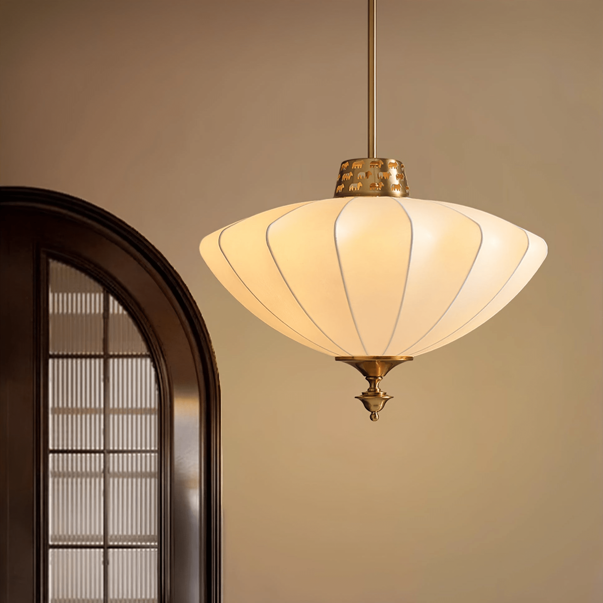 Ortalara Elegance Vintage Bloom Seiden-Pendelleuchte-Letslighting