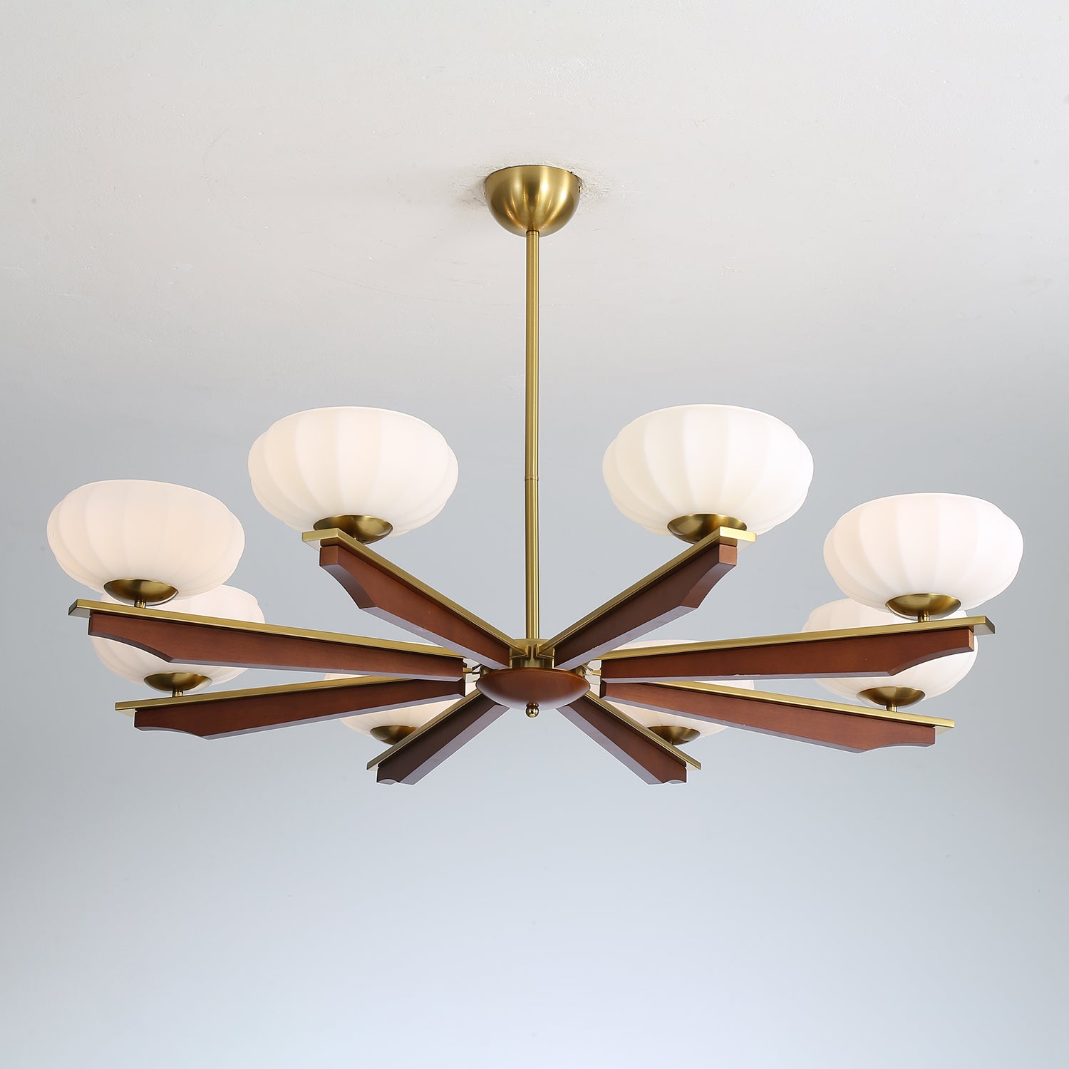 Uzoror Traditioneller Eleganter Kronleuchter aus Vintage-Holz-Letslighting