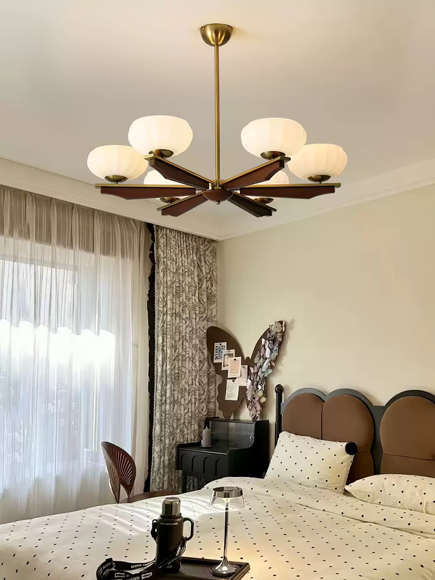 Uzoror Traditioneller Eleganter Kronleuchter aus Vintage-Holz-Letslighting