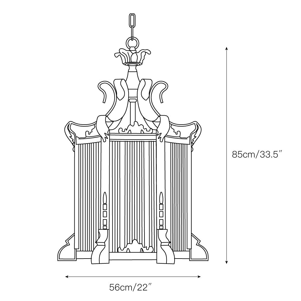 Venoryra Vintage Unique Rust Metal Chandelier - Letslighting
