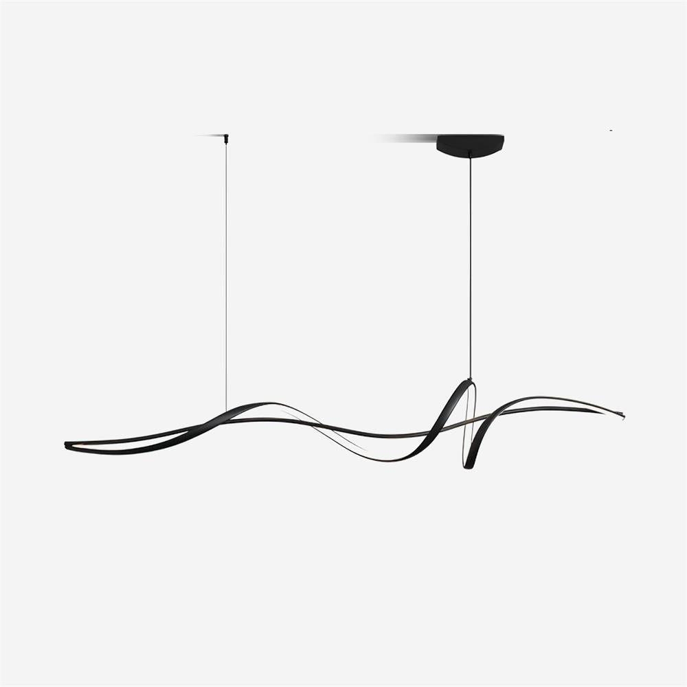 Aveline Moderne Schwarze LED Wellen-Pendelleuchte-Letslighting
