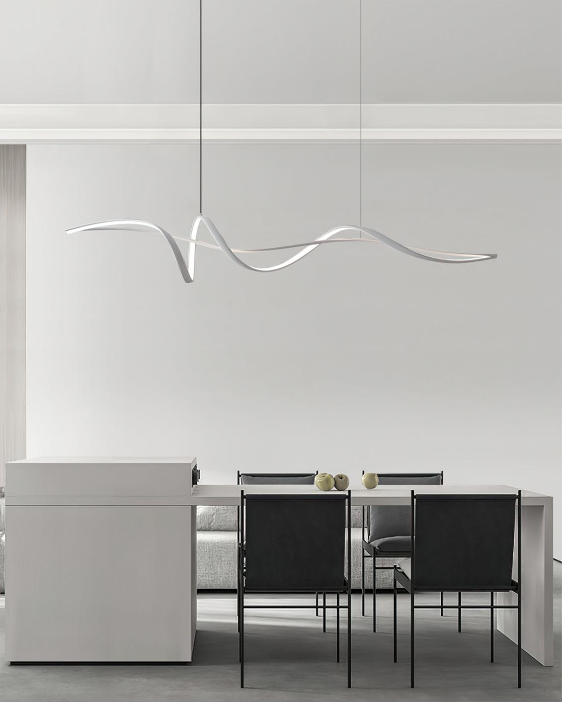 Aveline Moderne Schwarze LED Wellen-Pendelleuchte-Letslighting