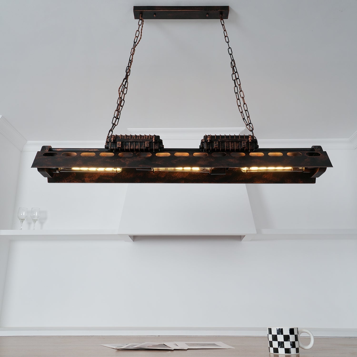 Noah Industrieller Steampunk-Kronleuchter