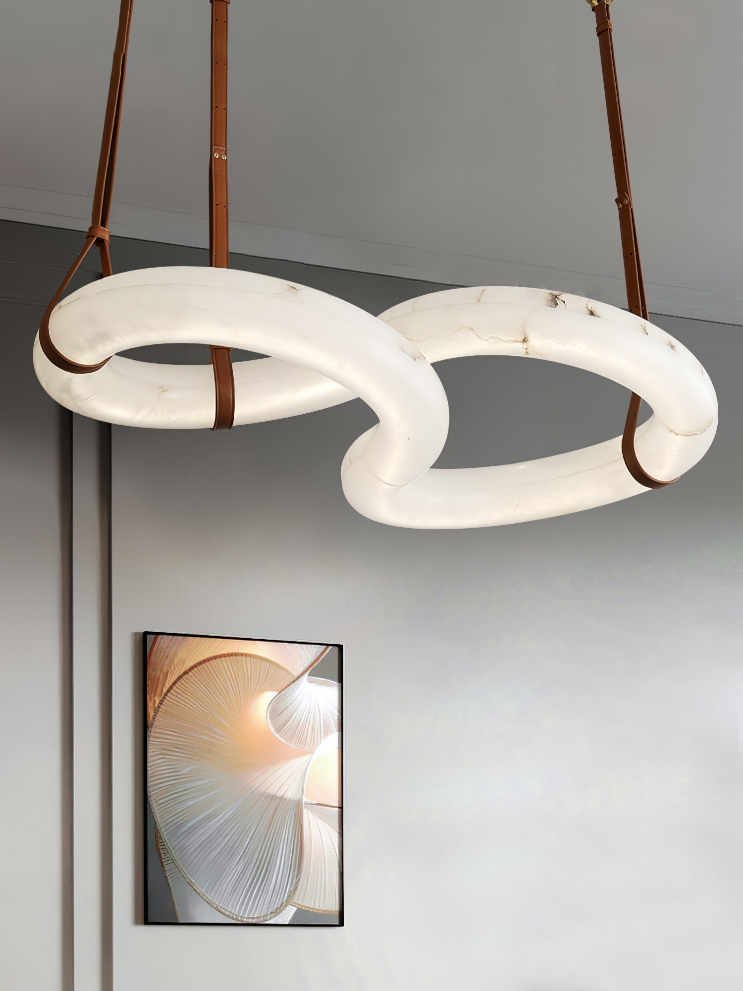 Althaen Postmodern Luxury Brown Alabaster Chandelier - Letslighting