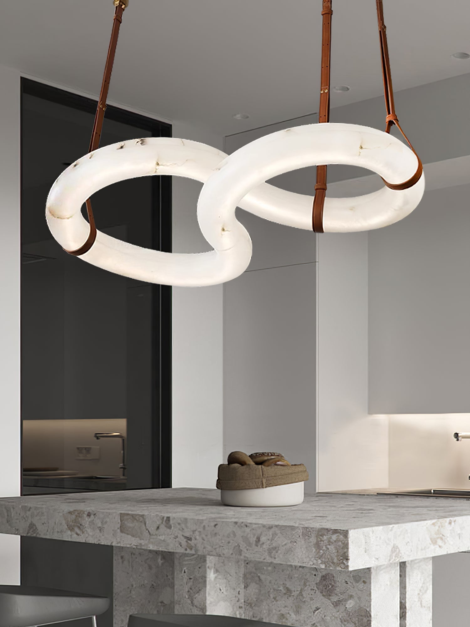 Althaen Postmodern Luxury Brown Alabaster Chandelier - Letslighting
