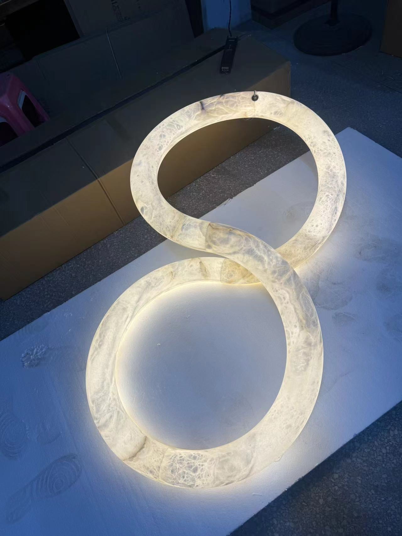 Althaen Postmodern Luxury Brown Alabaster Chandelier - Letslighting