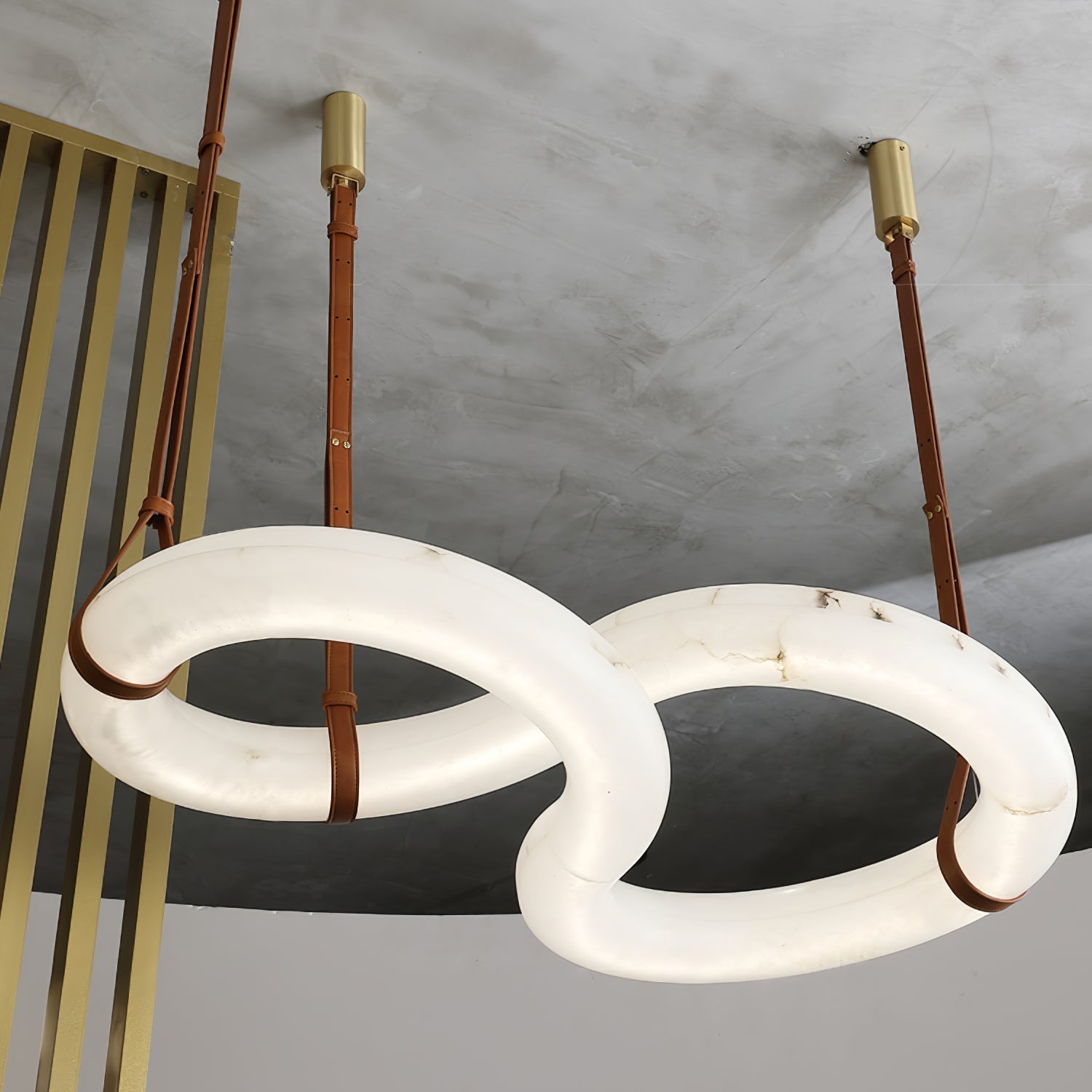 Althaen Postmodern Luxury Brown Alabaster Chandelier - Letslighting