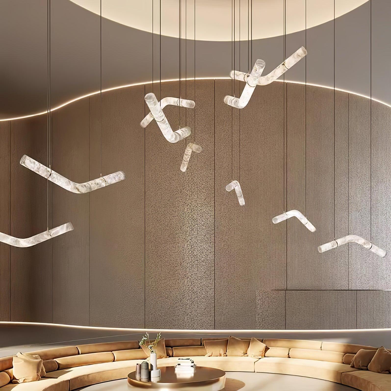 Utalyra Curved Alabaster Pendant Light - Neutralighting