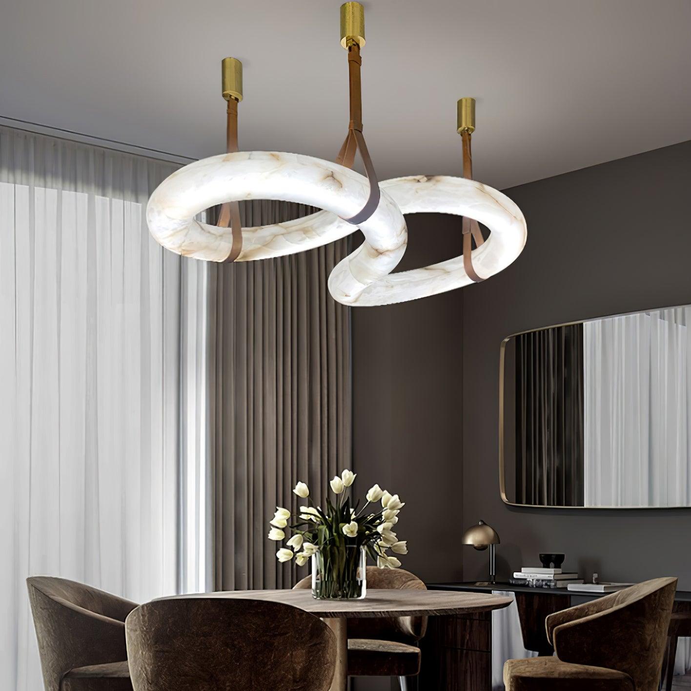Luste Alabaster Closed-loop Pendant Light Chandelier - Neutralighting