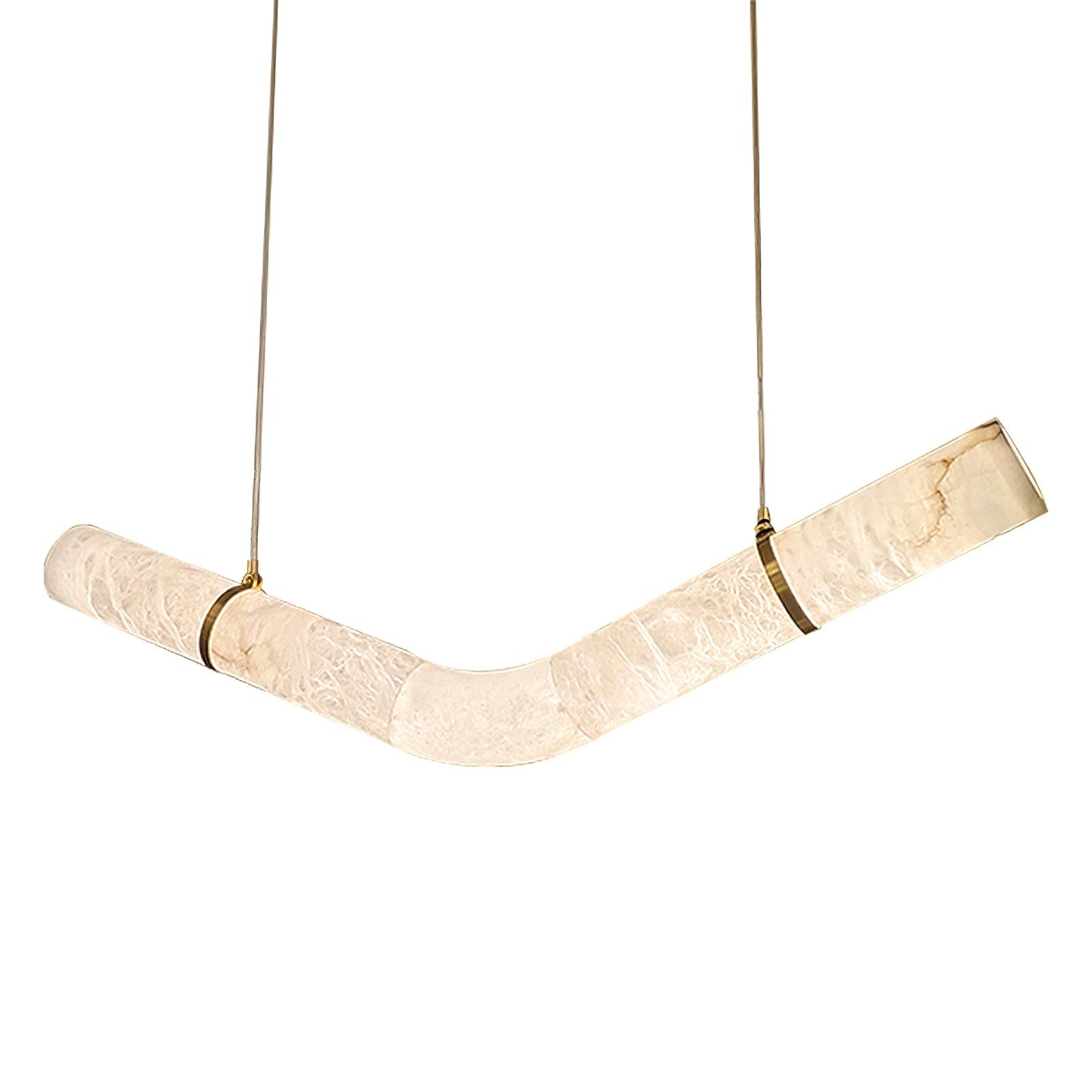 Utalyra Curved Alabaster Pendant Light - Neutralighting