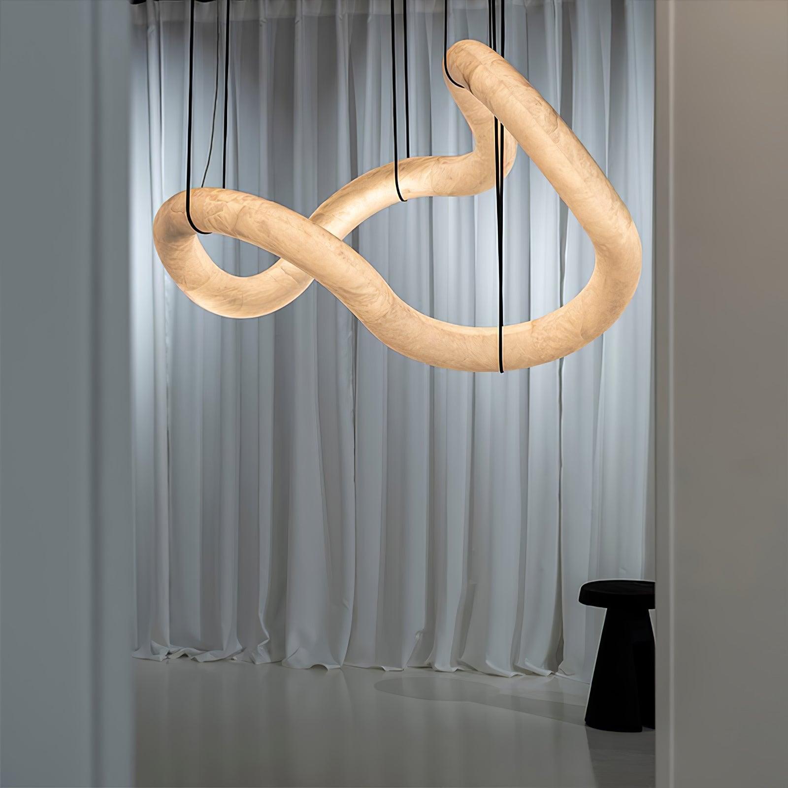 Utalyra Curved Alabaster Pendant Light - Neutralighting