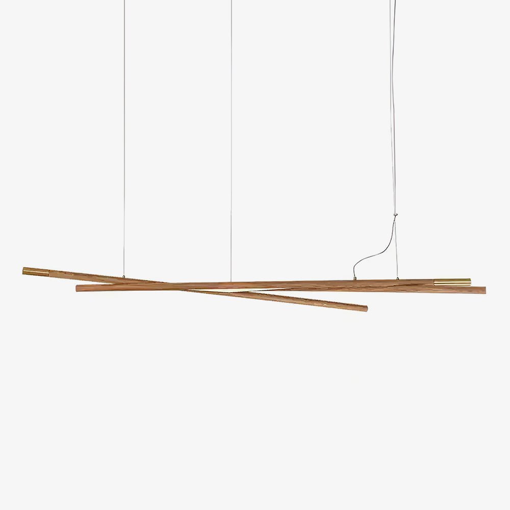 Aurora Kronleuchter Holz Linear LED-Letslighting