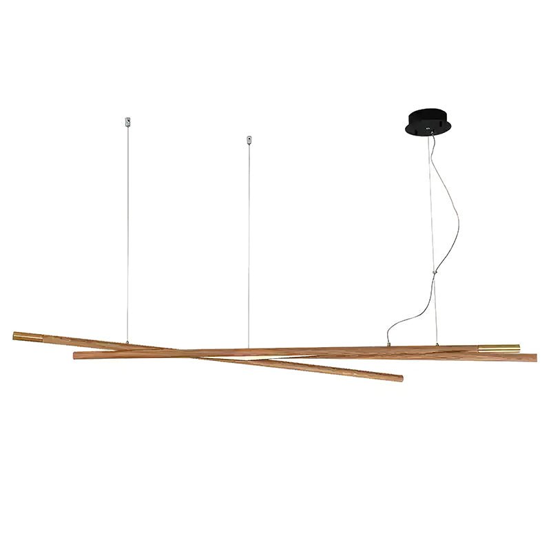 Aurora Kronleuchter Holz Linear LED-Letslighting