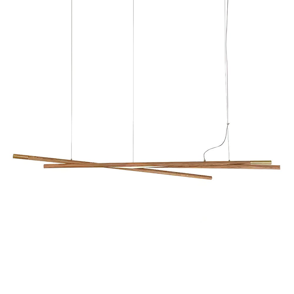 Aurora Kronleuchter Holz Linear LED-Letslighting