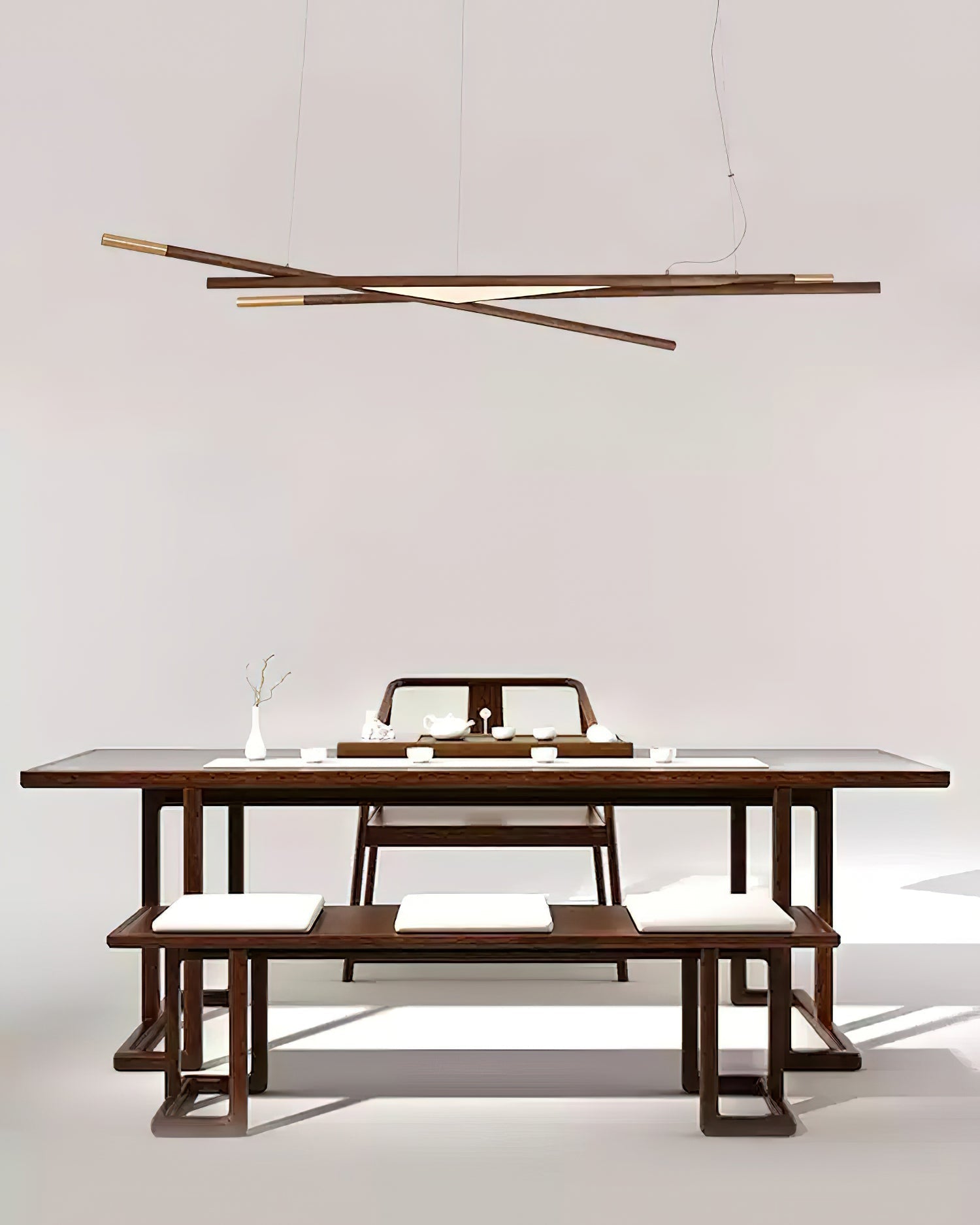 Aurora Kronleuchter Holz Linear LED-Letslighting