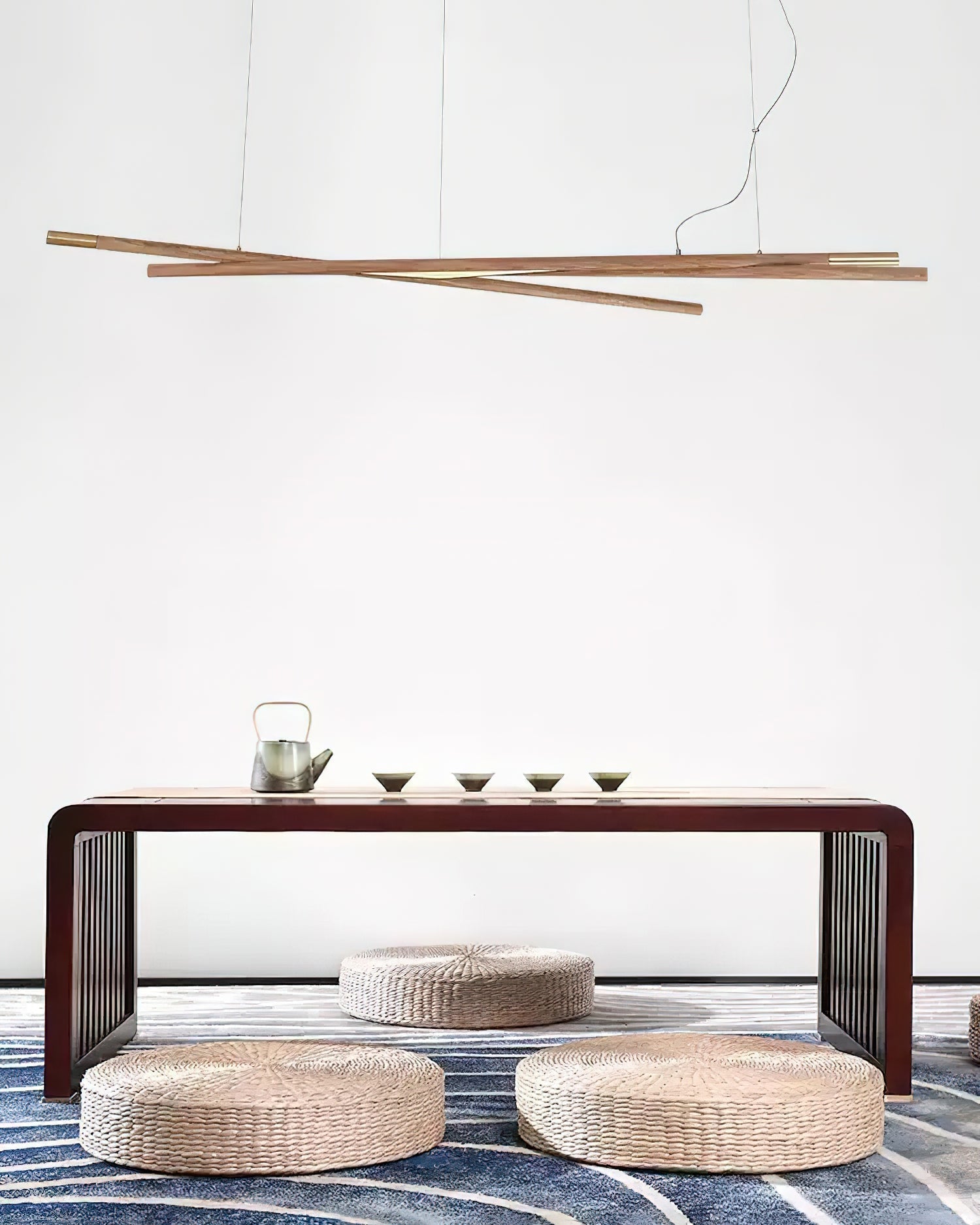 Aurora Kronleuchter Holz Linear LED-Letslighting