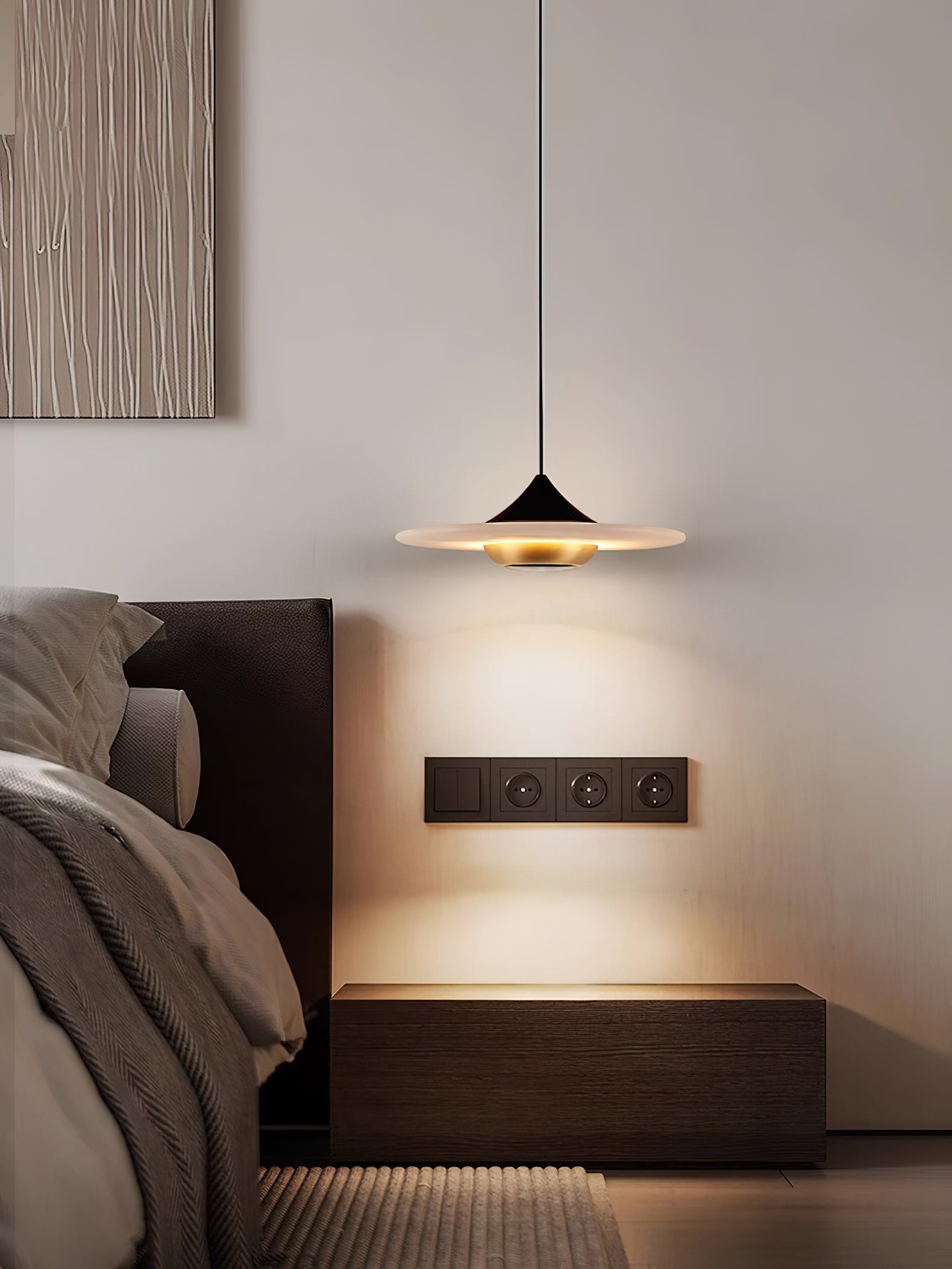 Cimirora Modern Minimalist LED Alabaster Pendant Light - Letslighting