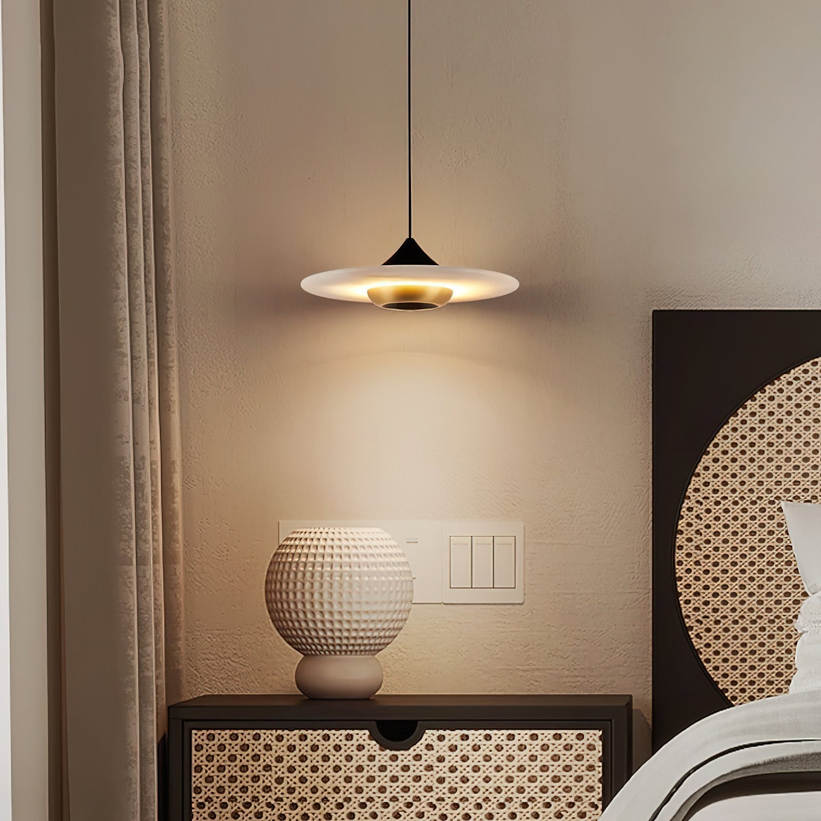 Cimirora Modern Minimalist LED Alabaster Pendant Light - Letslighting