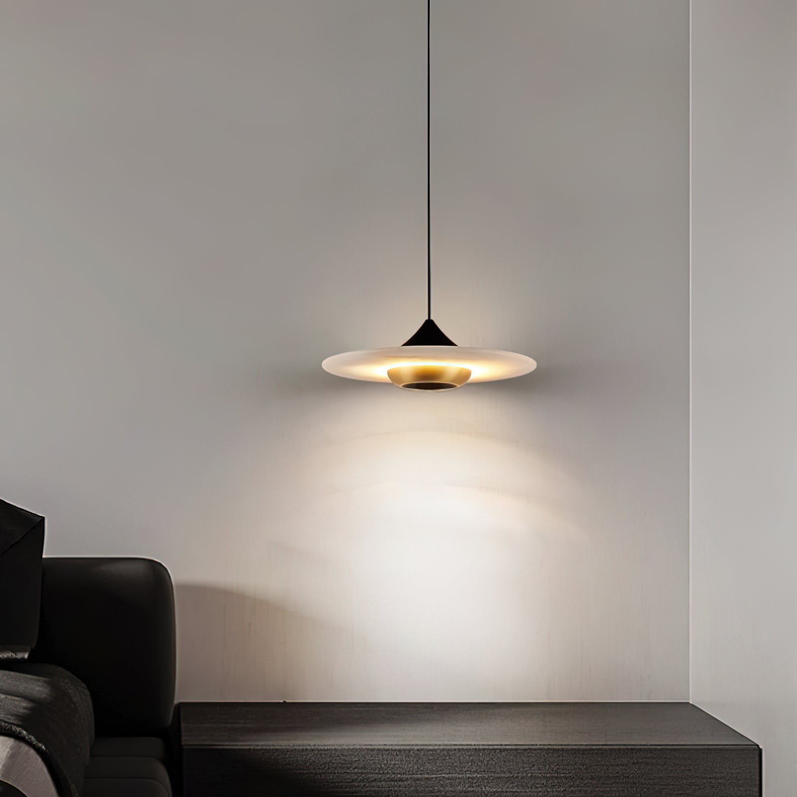 Cimirora Modern Minimalist LED Alabaster Pendant Light - Letslighting