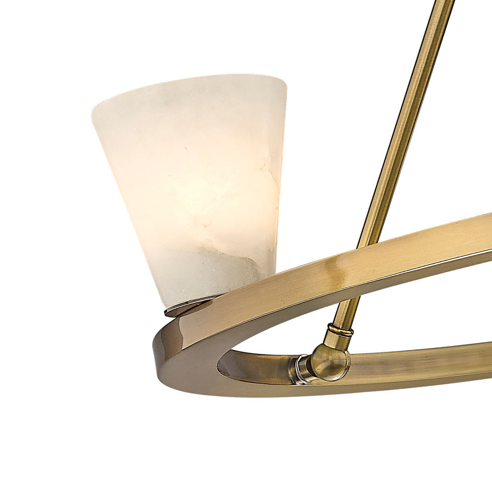 Ilaeiel Premium Elegance Metal Alabaster Chandelier - Letslighting