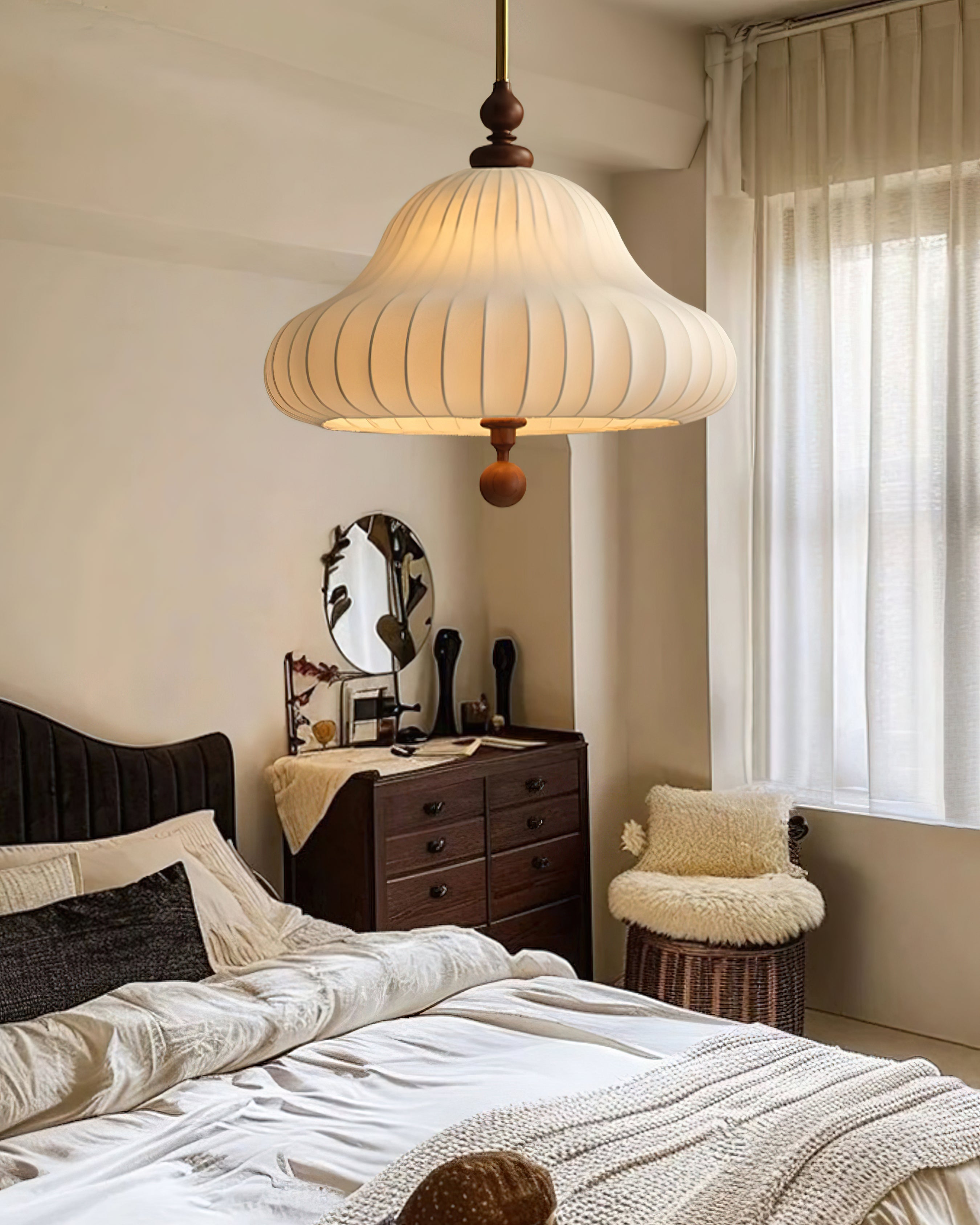 Solara Pendelleuchte Blütenform Messing-Letslighting