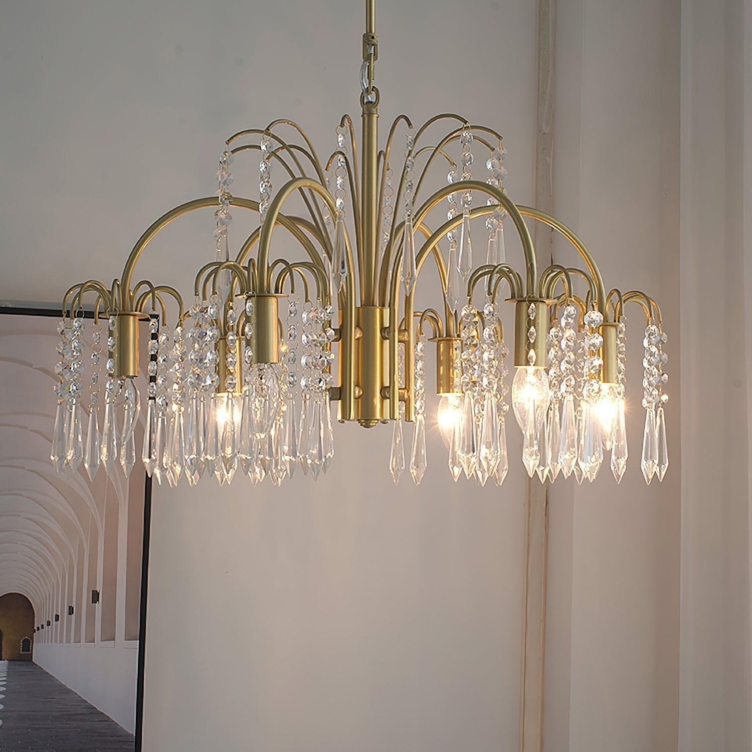 Lustra Kronleuchter Gold Kristall Isla Dawn Regal-Letslighting