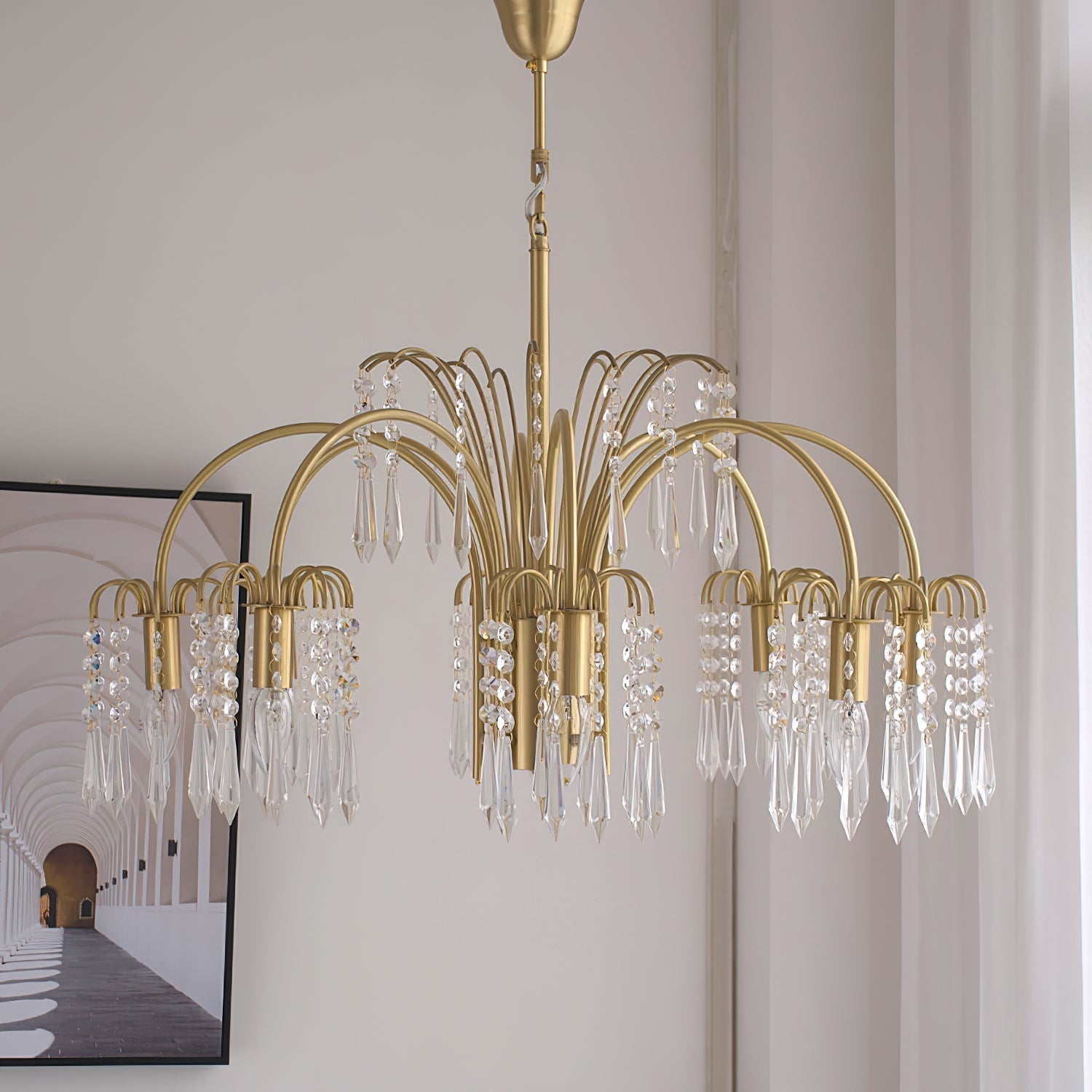 Lustra Kronleuchter Gold Kristall Isla Dawn Regal-Letslighting