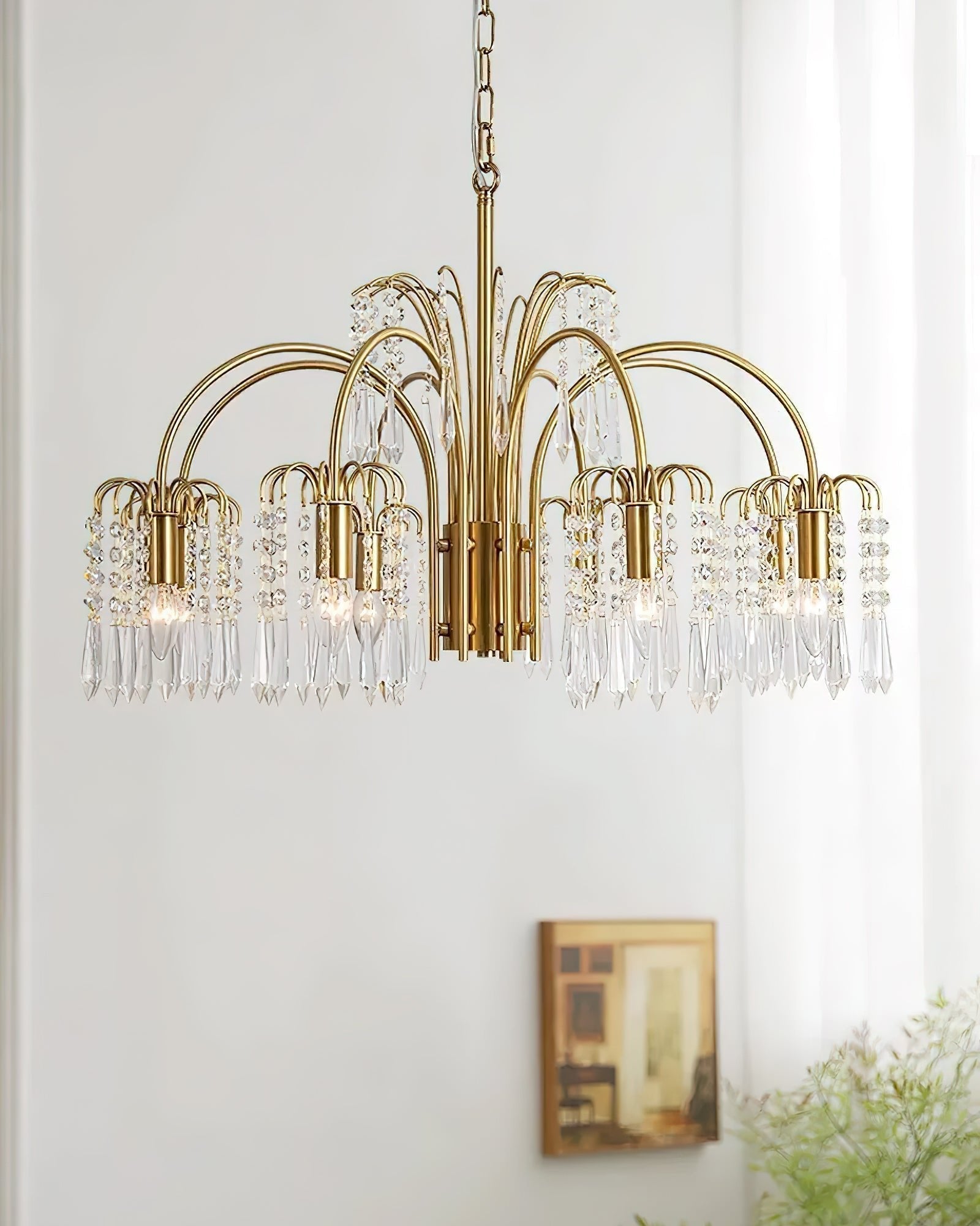 Lustra Kronleuchter Gold Kristall Isla Dawn Regal-Letslighting