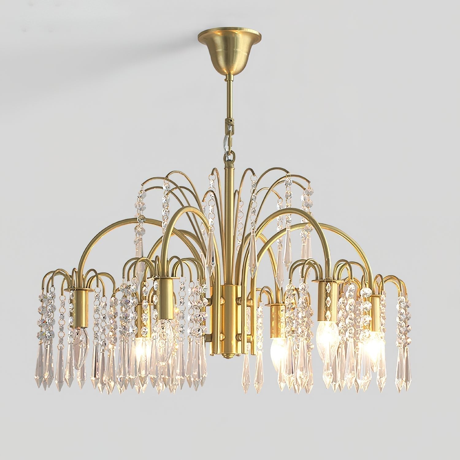Lustra Kronleuchter Gold Kristall Isla Dawn Regal-Letslighting