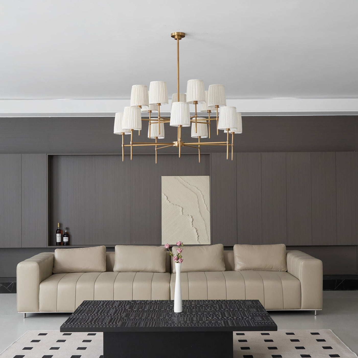 Erthaos Elegance Stoff-Kronleuchter-Letslighting