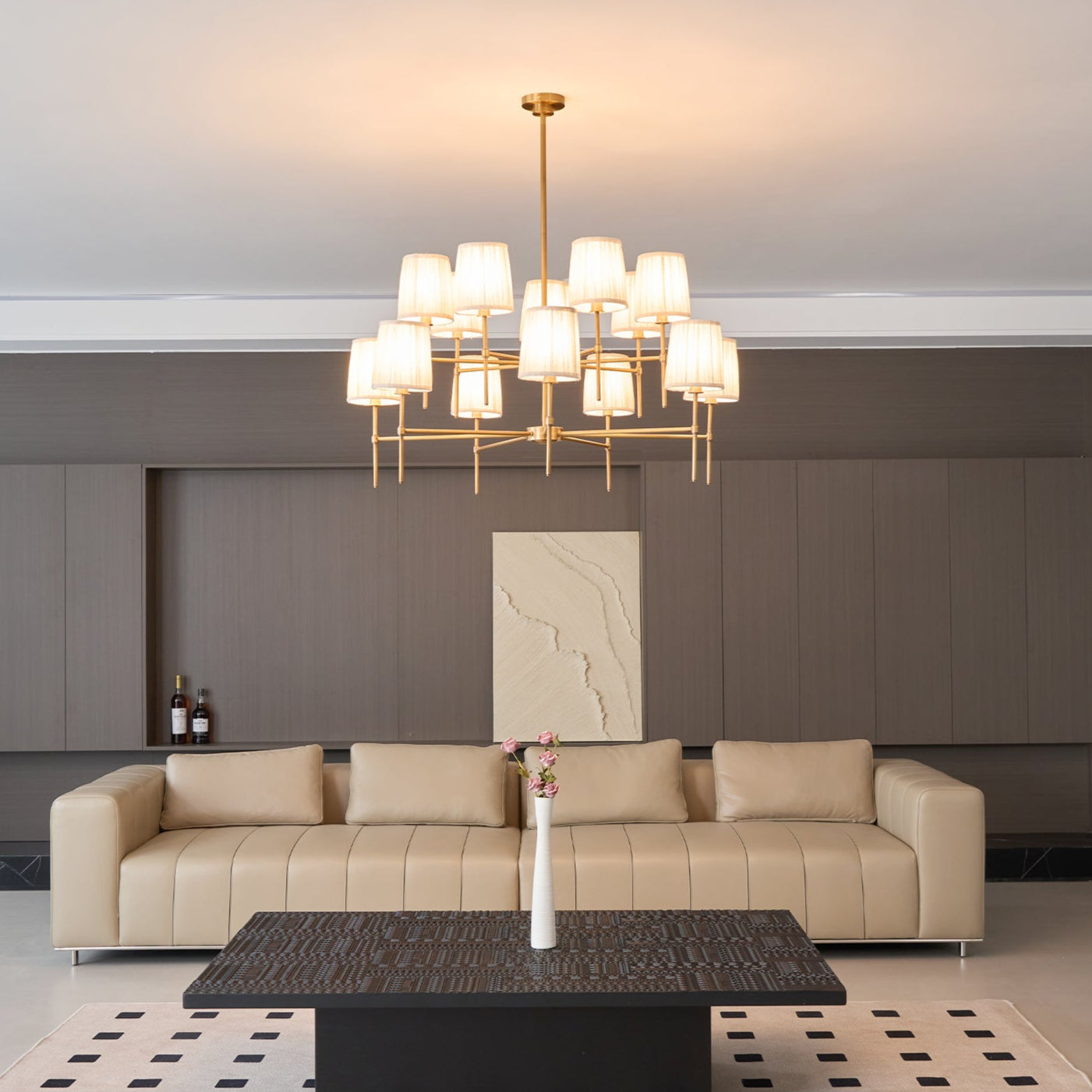 Erthaos Elegance Stoff-Kronleuchter-Letslighting