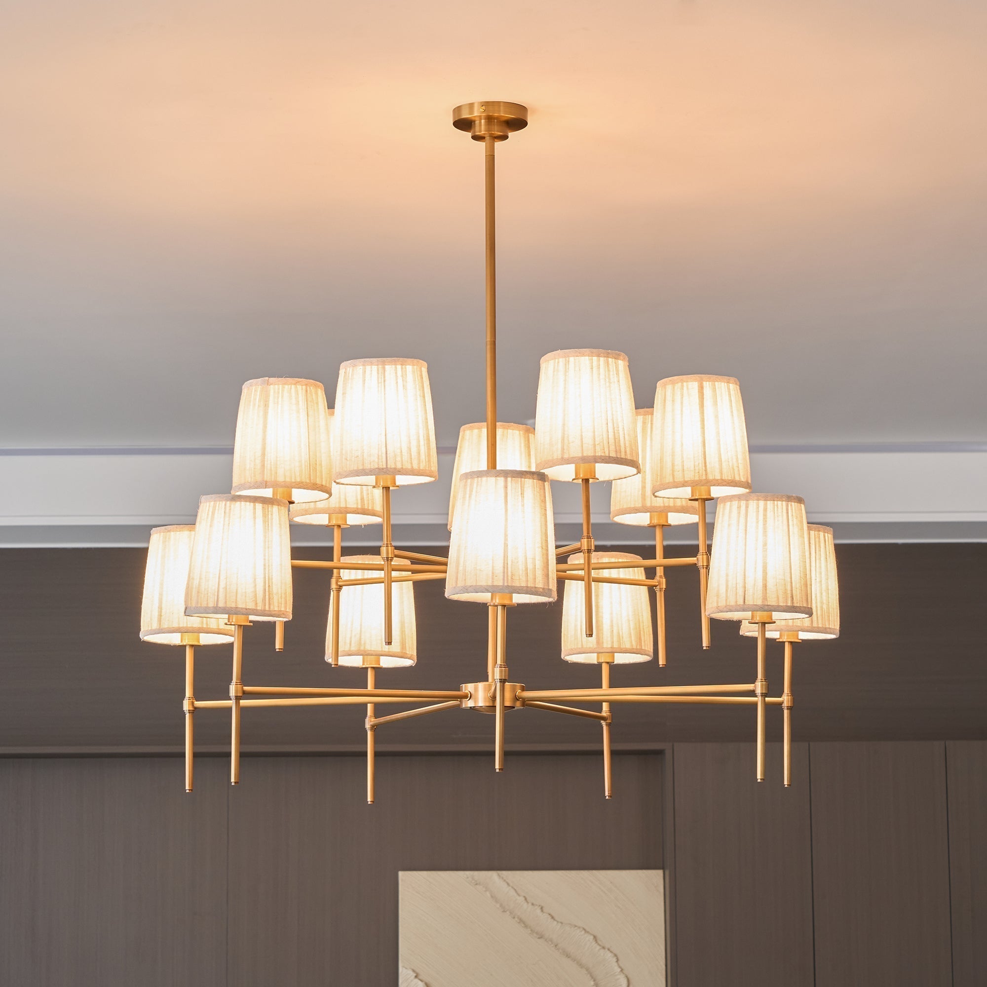 Erthaos Elegance Stoff-Kronleuchter-Letslighting