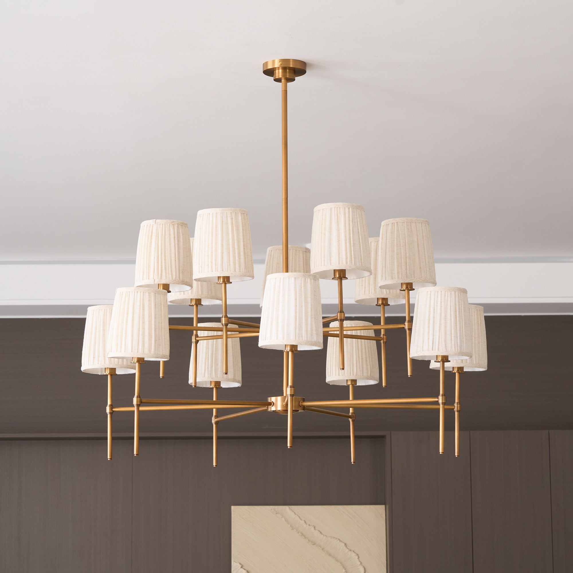 Erthaos Elegance Stoff-Kronleuchter-Letslighting