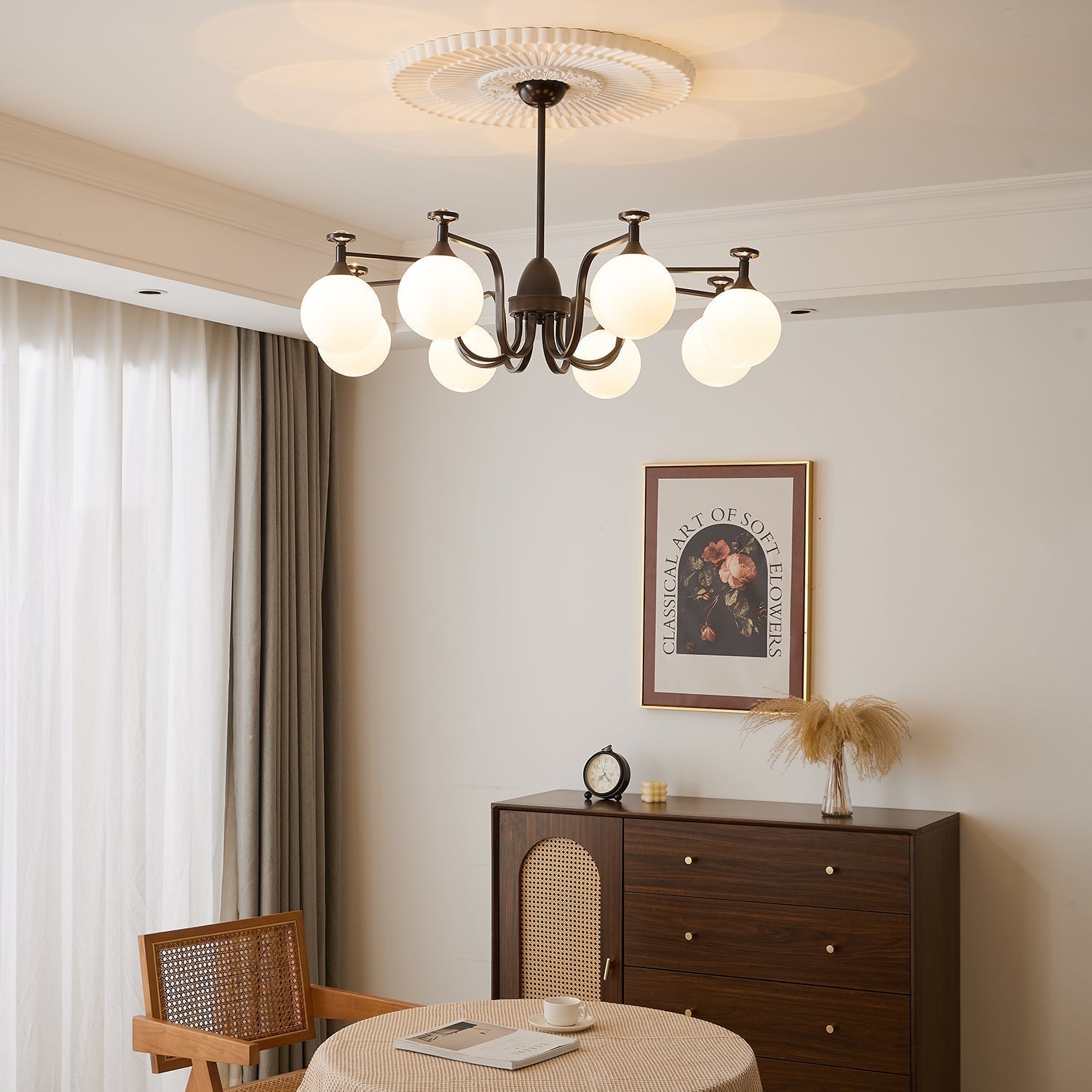 Zotheira Eleganter Vintage-Glas-Kronleuchter-Letslighting