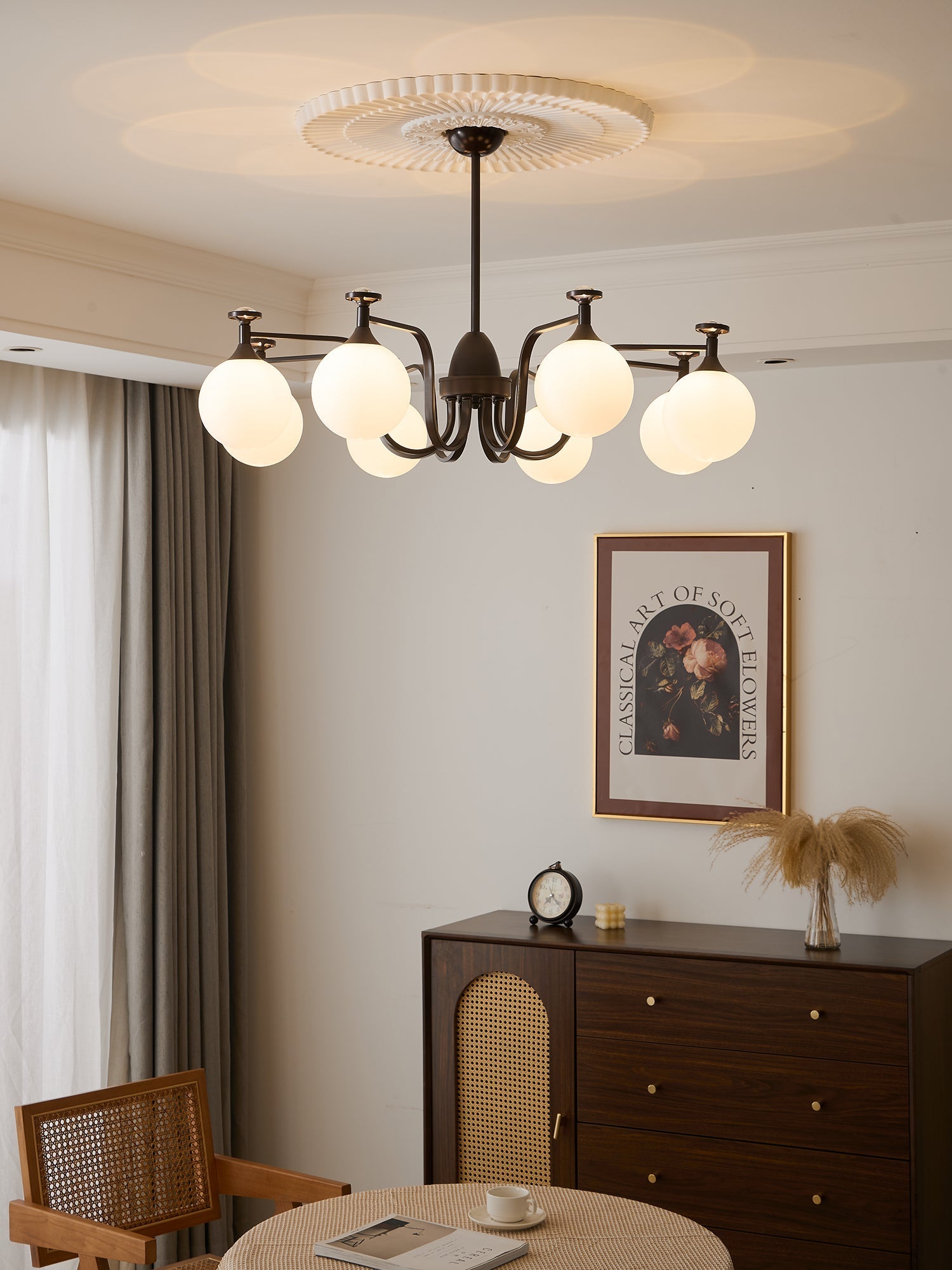Zotheira Eleganter Vintage-Glas-Kronleuchter-Letslighting