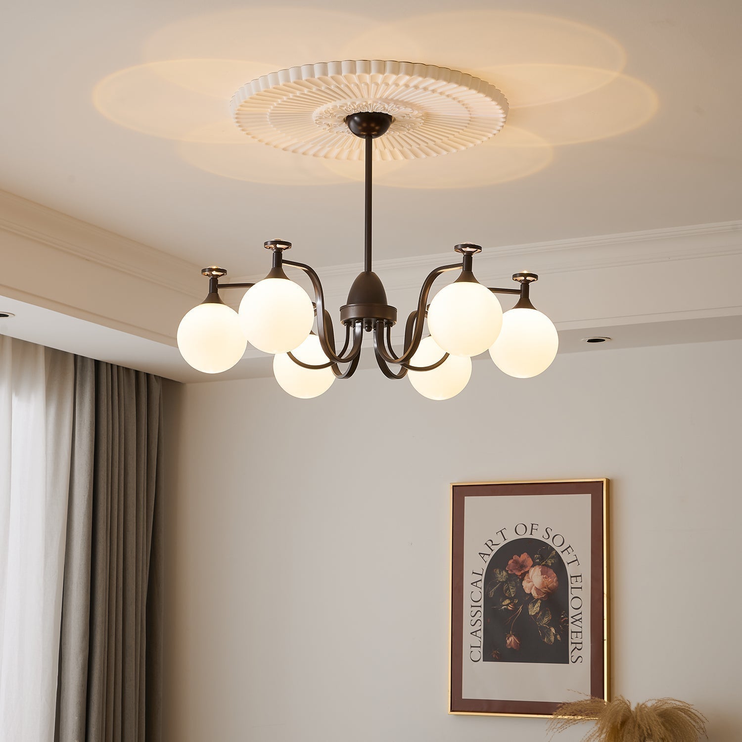 Zotheira Eleganter Vintage-Glas-Kronleuchter-Letslighting
