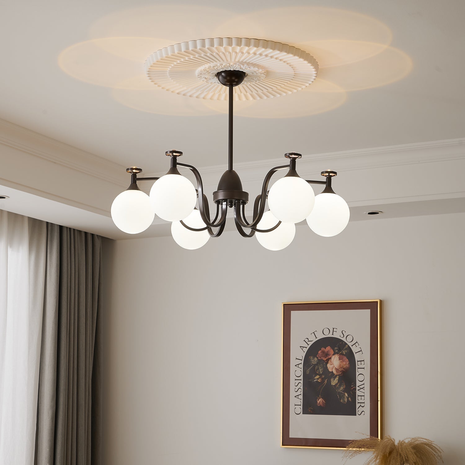Zotheira Eleganter Vintage-Glas-Kronleuchter-Letslighting