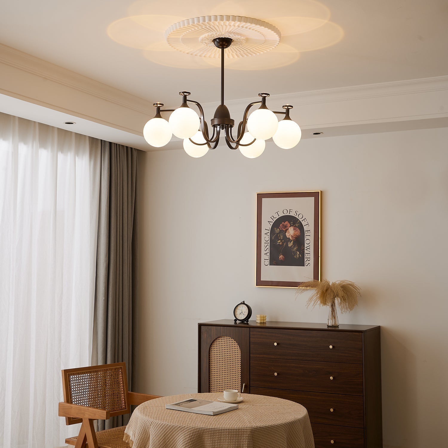 Zotheira Eleganter Vintage-Glas-Kronleuchter-Letslighting