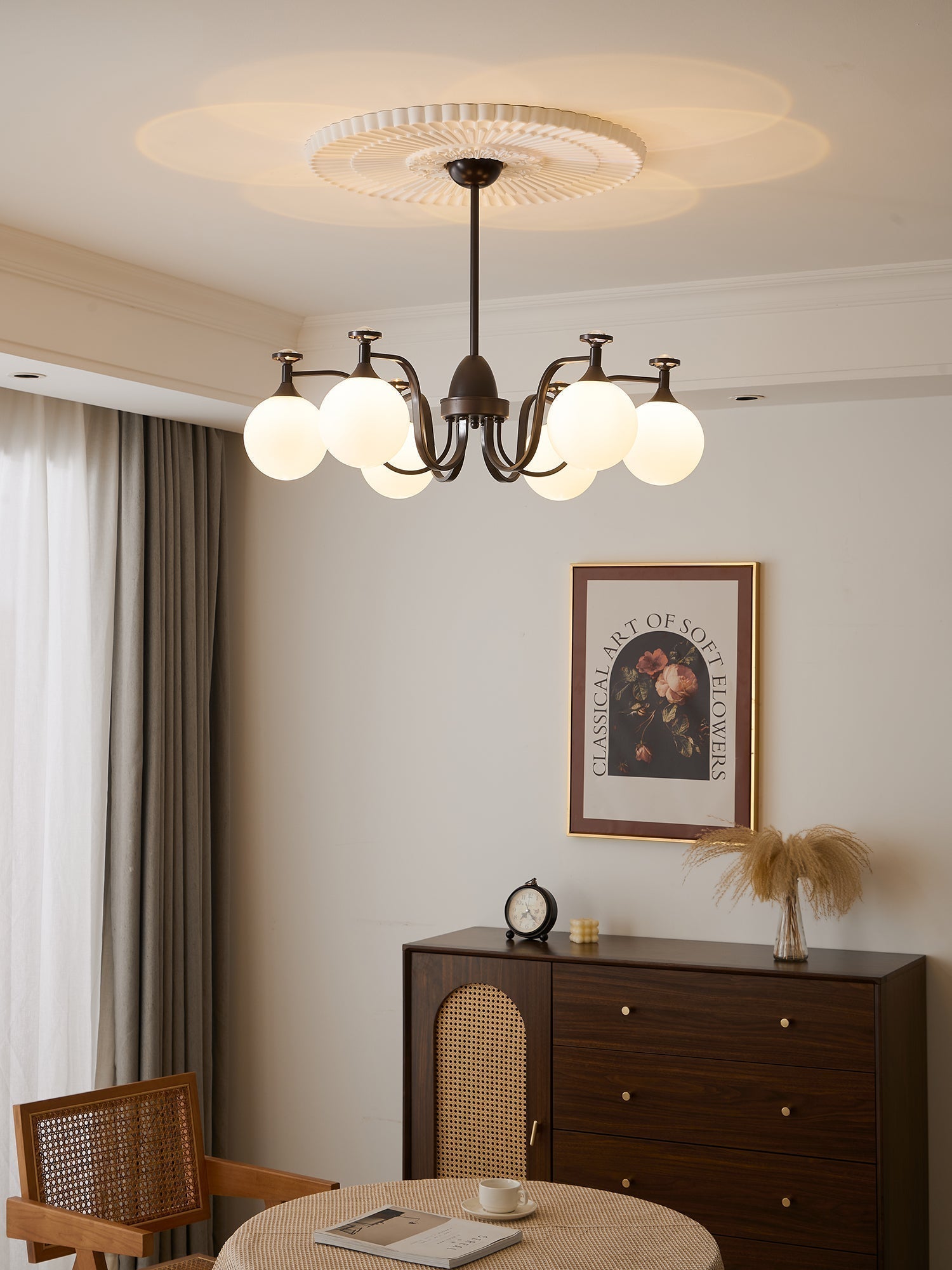 Zotheira Eleganter Vintage-Glas-Kronleuchter-Letslighting