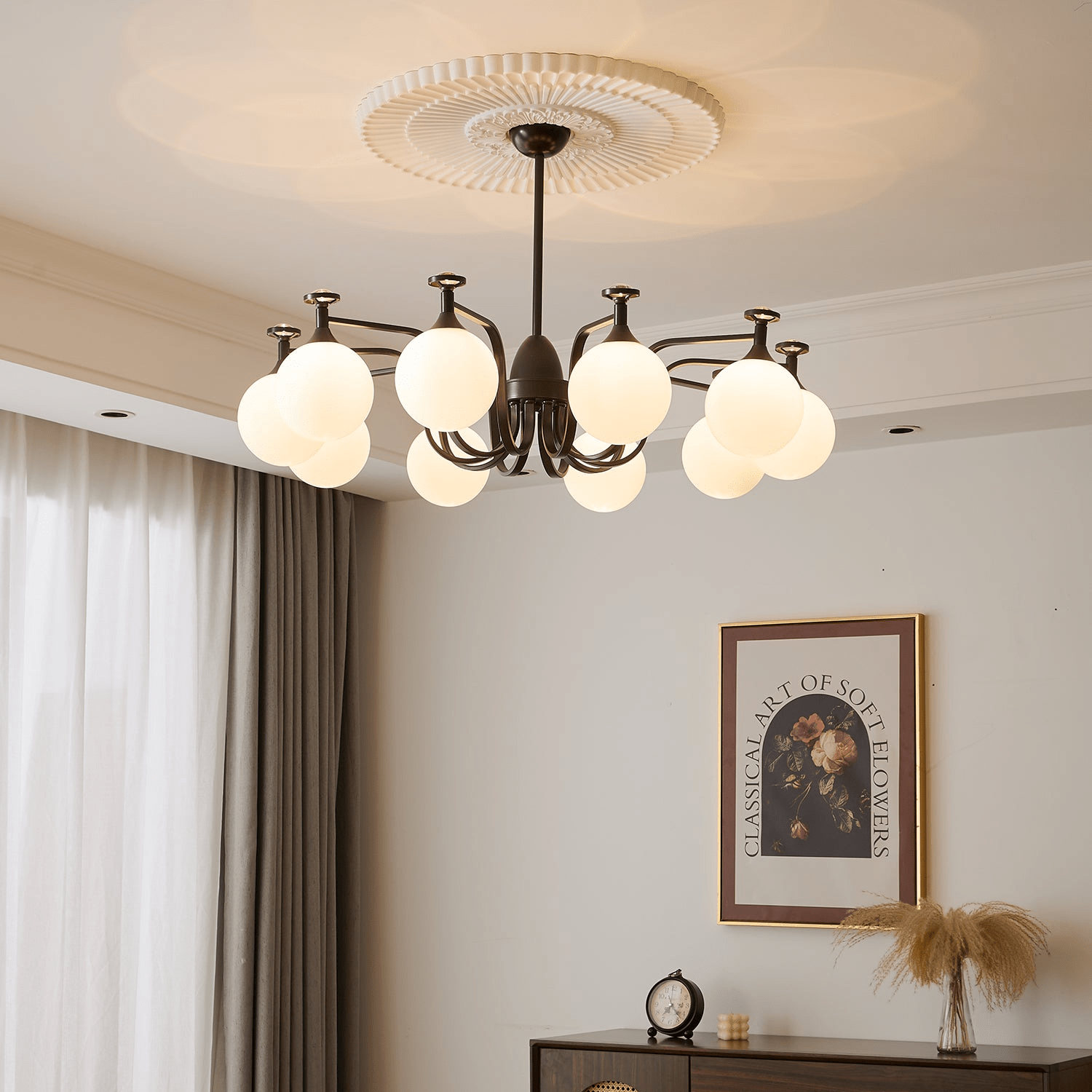 Zotheira Eleganter Vintage-Glas-Kronleuchter-Letslighting