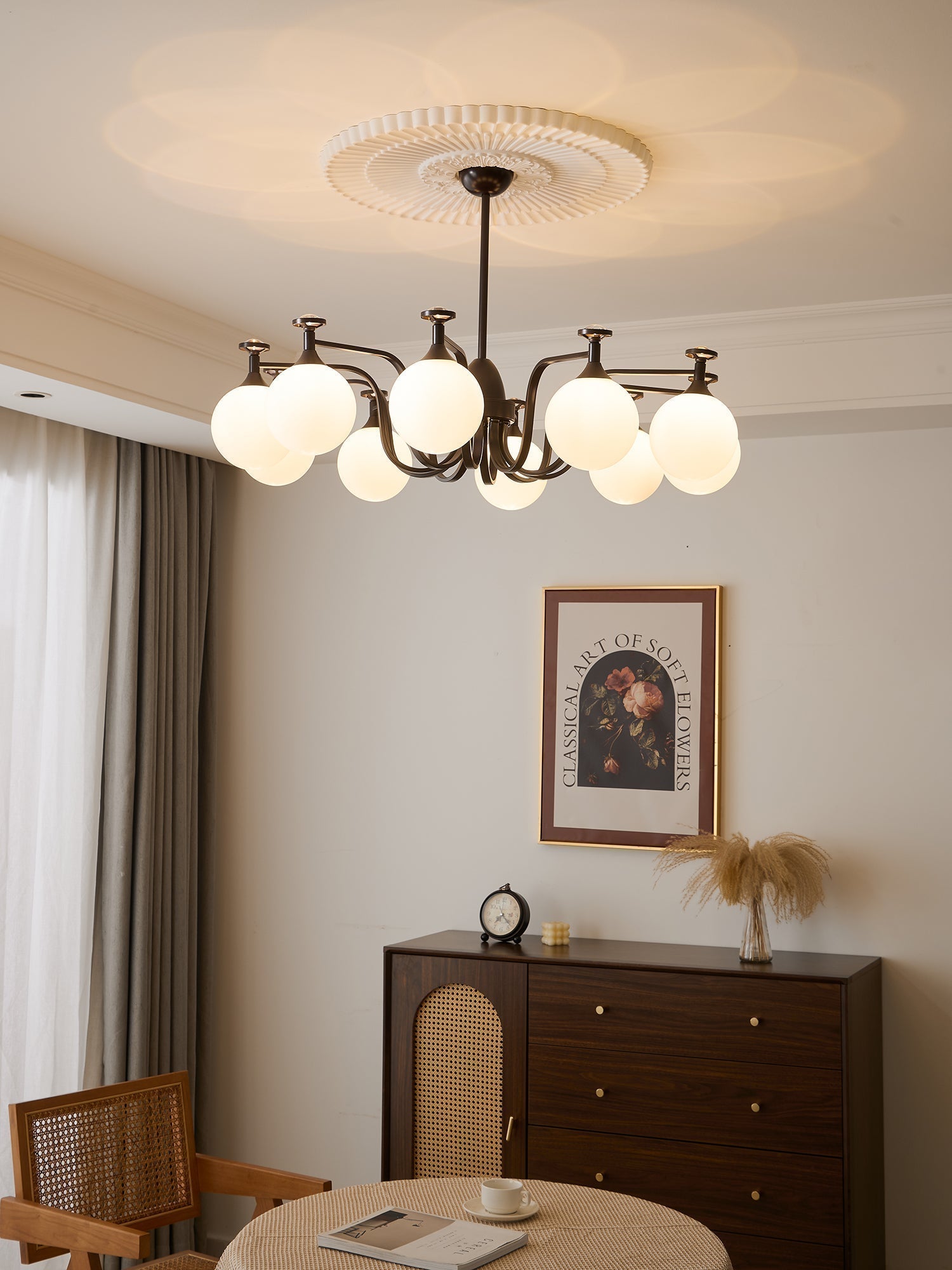 Zotheira Eleganter Vintage-Glas-Kronleuchter-Letslighting
