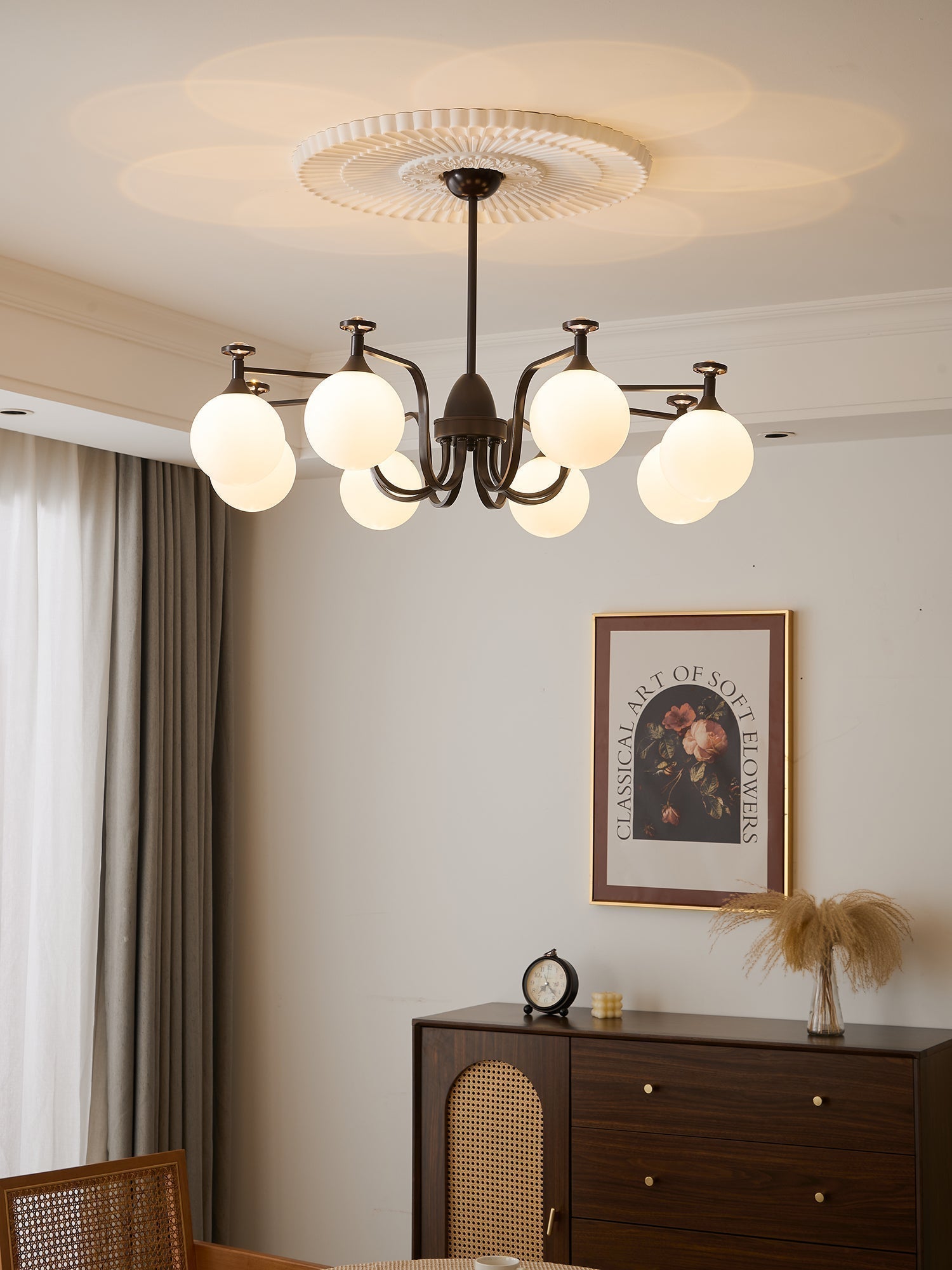 Zotheira Eleganter Vintage-Glas-Kronleuchter-Letslighting