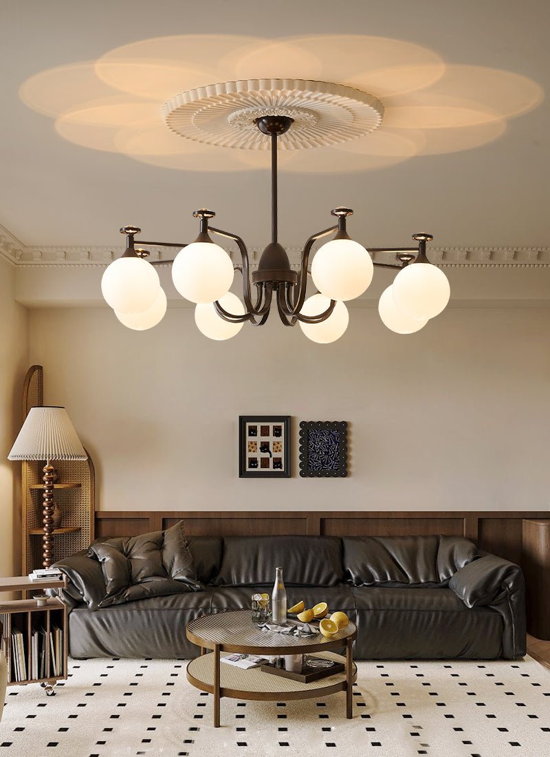 Zotheira Eleganter Vintage-Glas-Kronleuchter-Letslighting