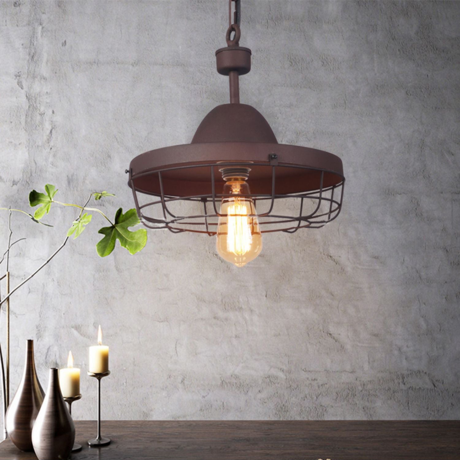 Calaeila Vintage Art Käfig Pendelleuchte-Letslighting